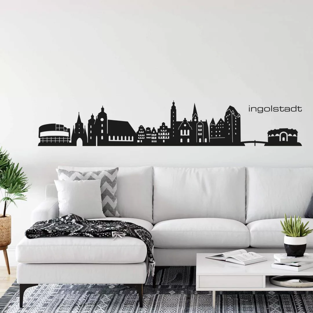 Wall-Art Wandtattoo »XXL Stadt Skyline IngolBayern 120cm«, (1 St.), selbstk günstig online kaufen