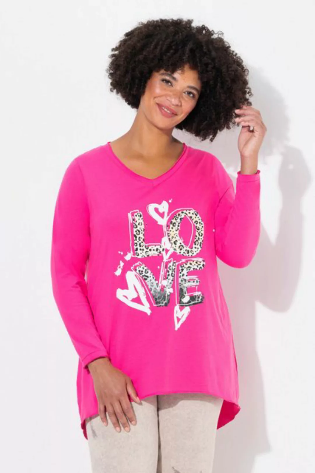 Angel of Style Longshirt T-Shirt A-Linie LOVE Motiv Langarm günstig online kaufen