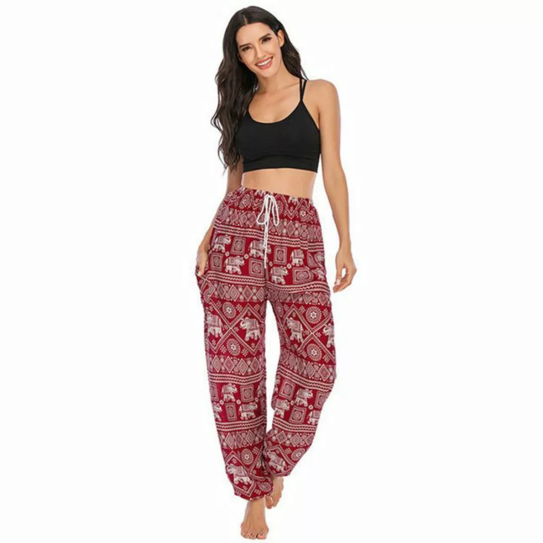 AUKUU Loungepants Bohemian Yogahose, Haremshose, Yogabekleidung für Damen, günstig online kaufen