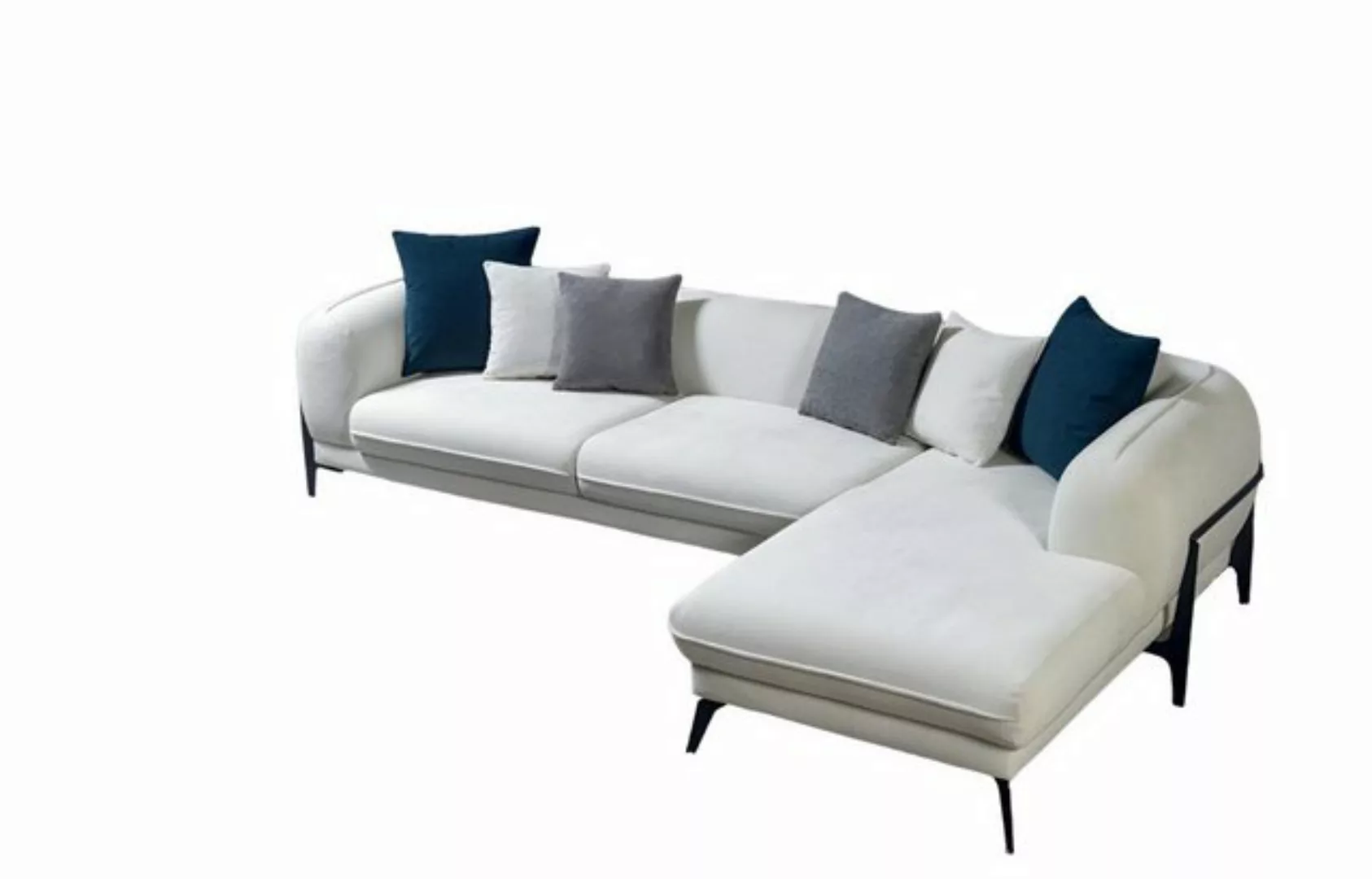 JVmoebel Ecksofa Weiß Ecksofa L-form Wohnlandschaft Sitz Design Couch, 1 Te günstig online kaufen