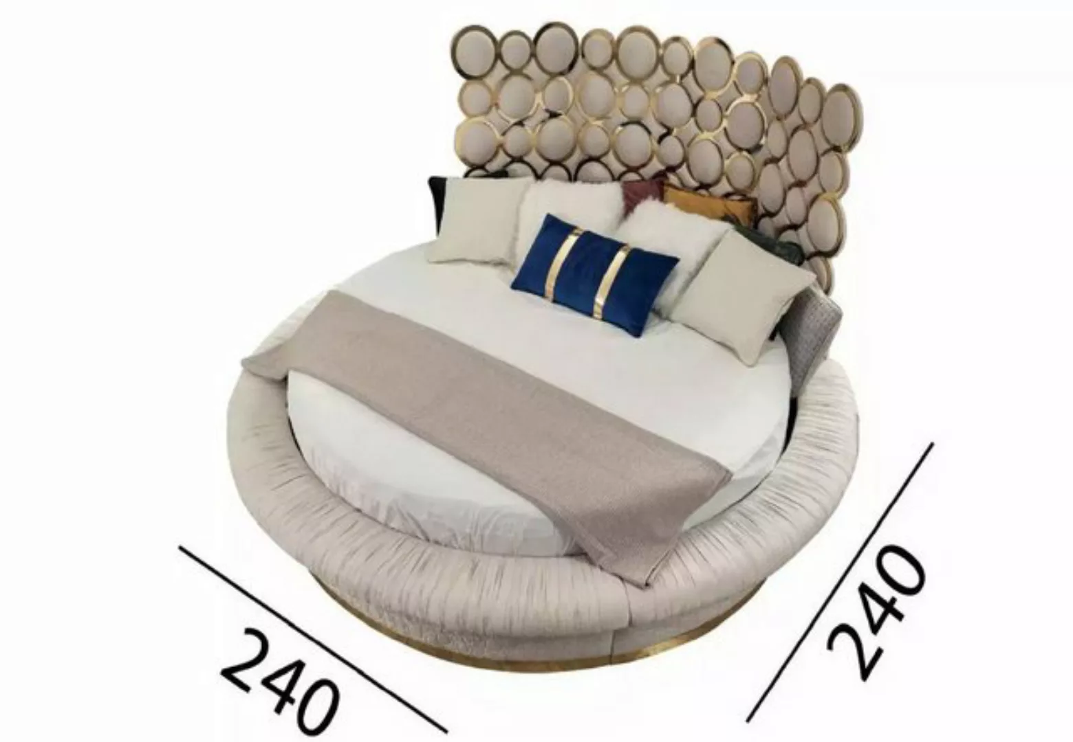 JVmoebel Bett Rundes Bett Rund Design Betten Leder Doppel Luxus Hotel Schla günstig online kaufen
