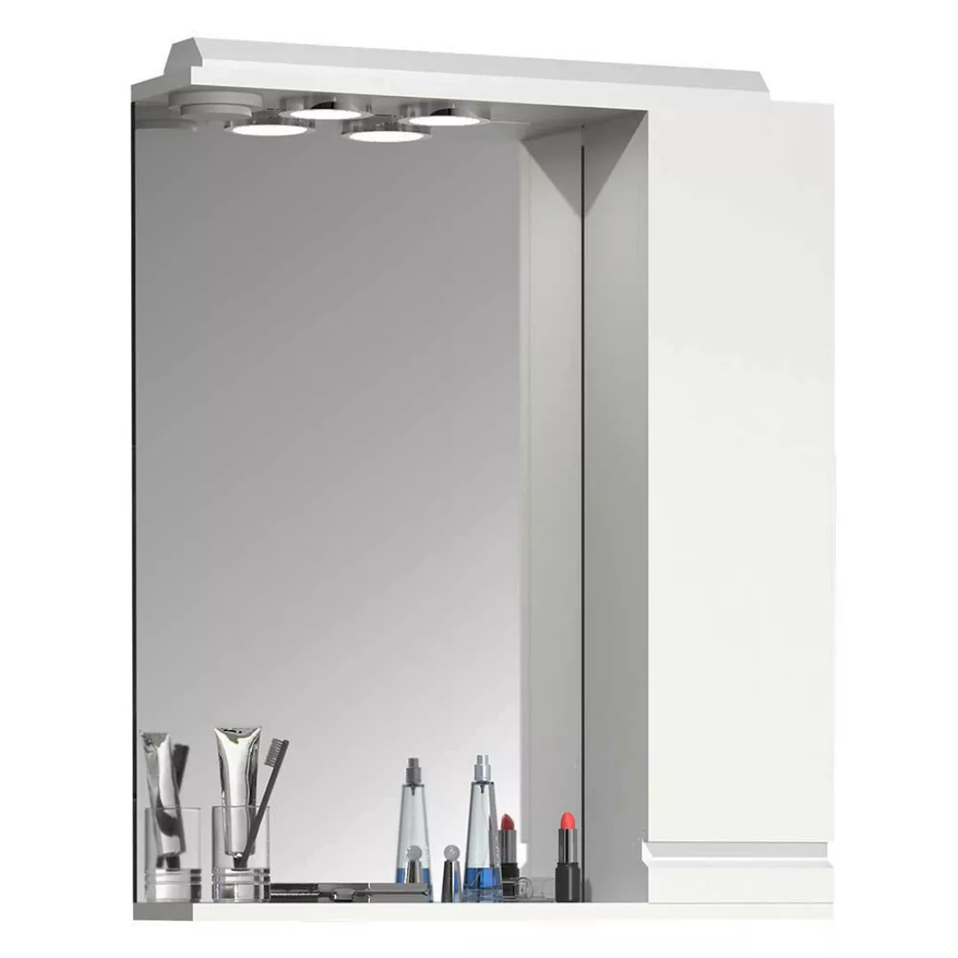 Waschplatz Set in Weiß für die Wandmontage LED Beleuchtung (zweiteilig) günstig online kaufen