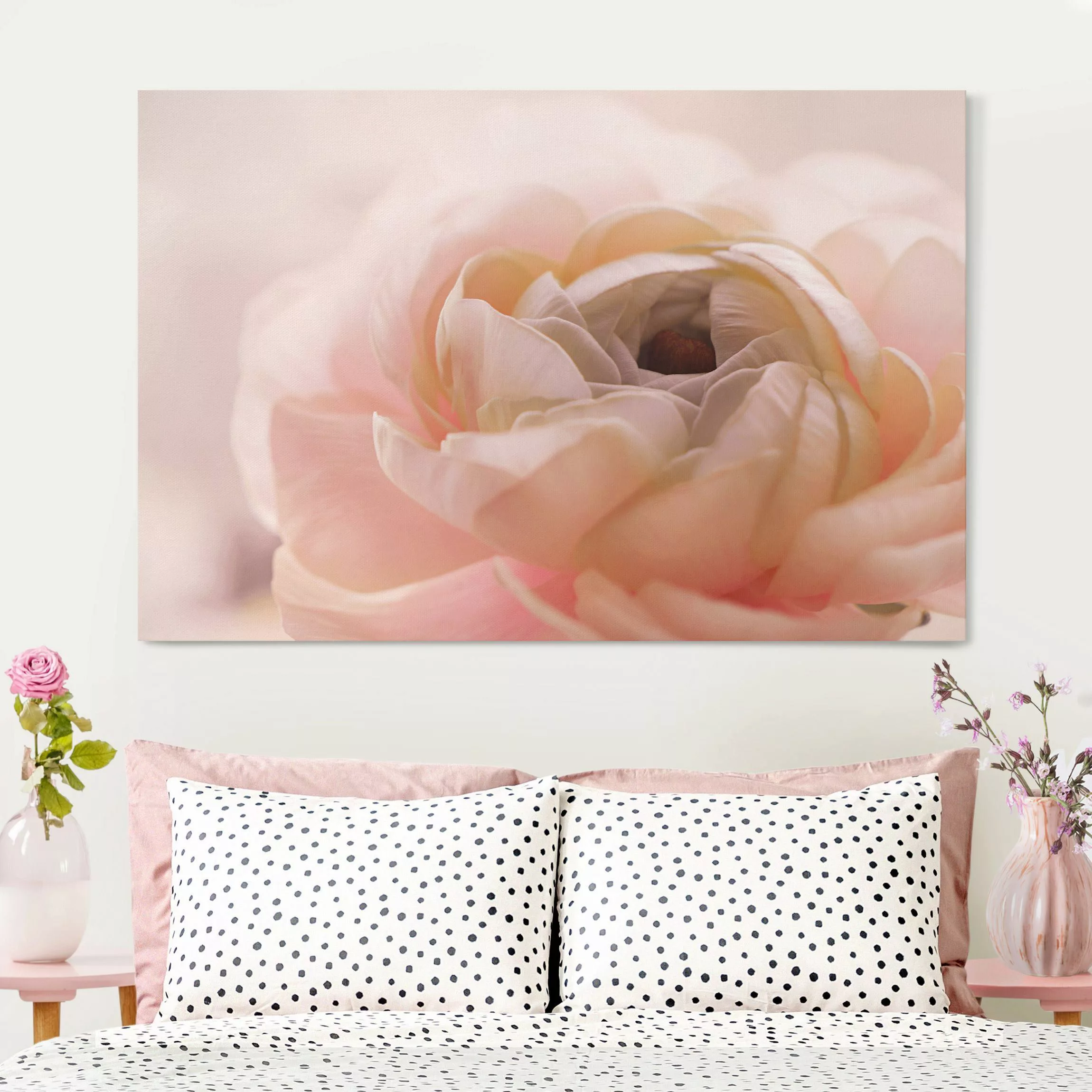 Leinwandbild Rosa Blüte im Fokus günstig online kaufen