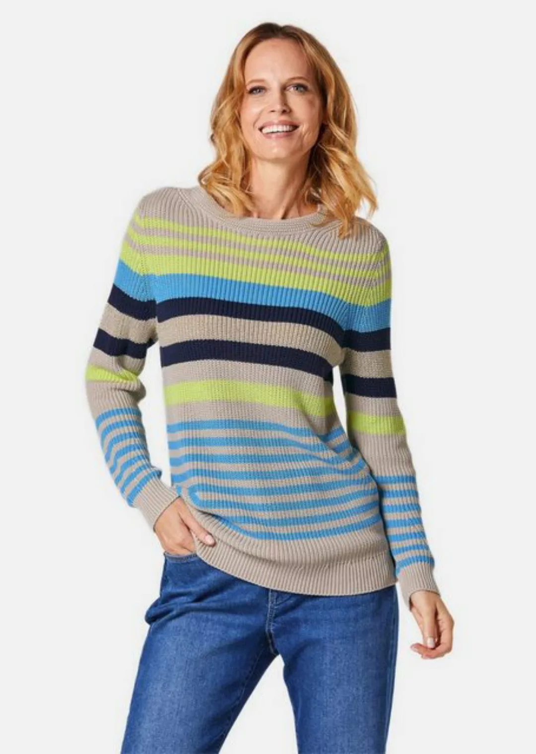 GOLDNER Strickpullover Kurzgröße: Ringelpullover günstig online kaufen