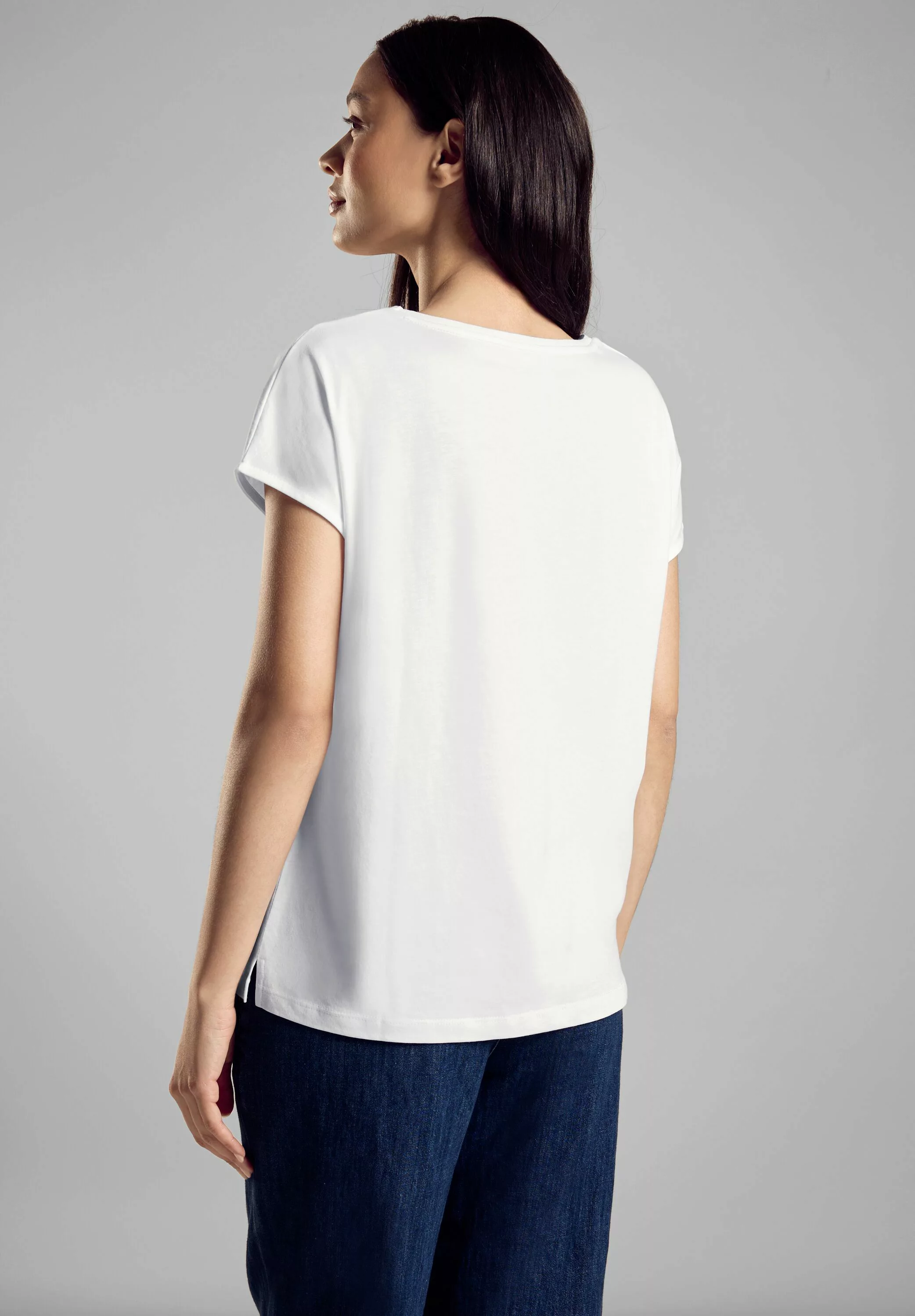 STREET ONE T-Shirt aus softem Materialmix günstig online kaufen