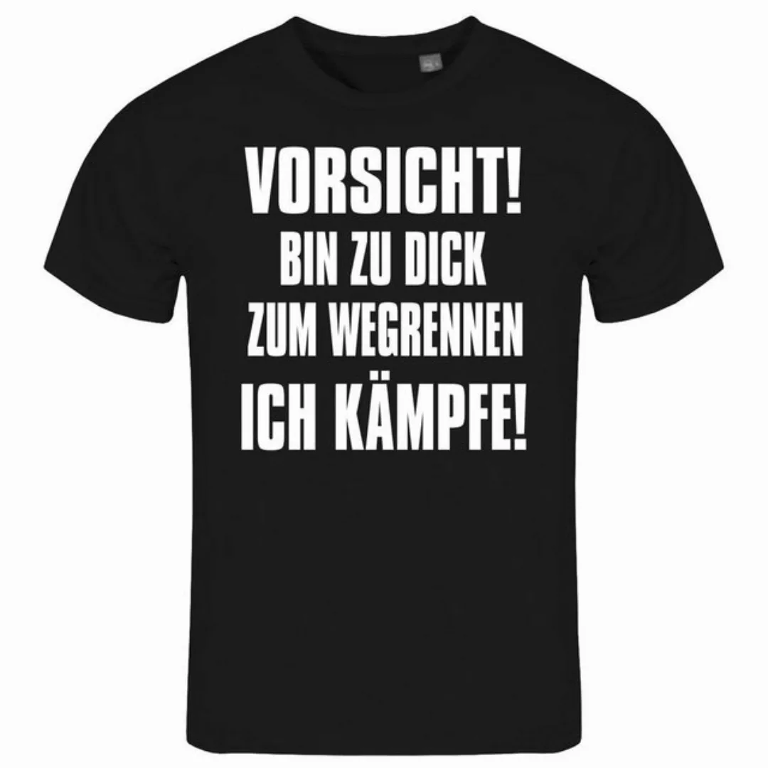 deinshirt Print-Shirt Herren T-Shirt Vorsicht bin zu dick zum wegrennen ich günstig online kaufen