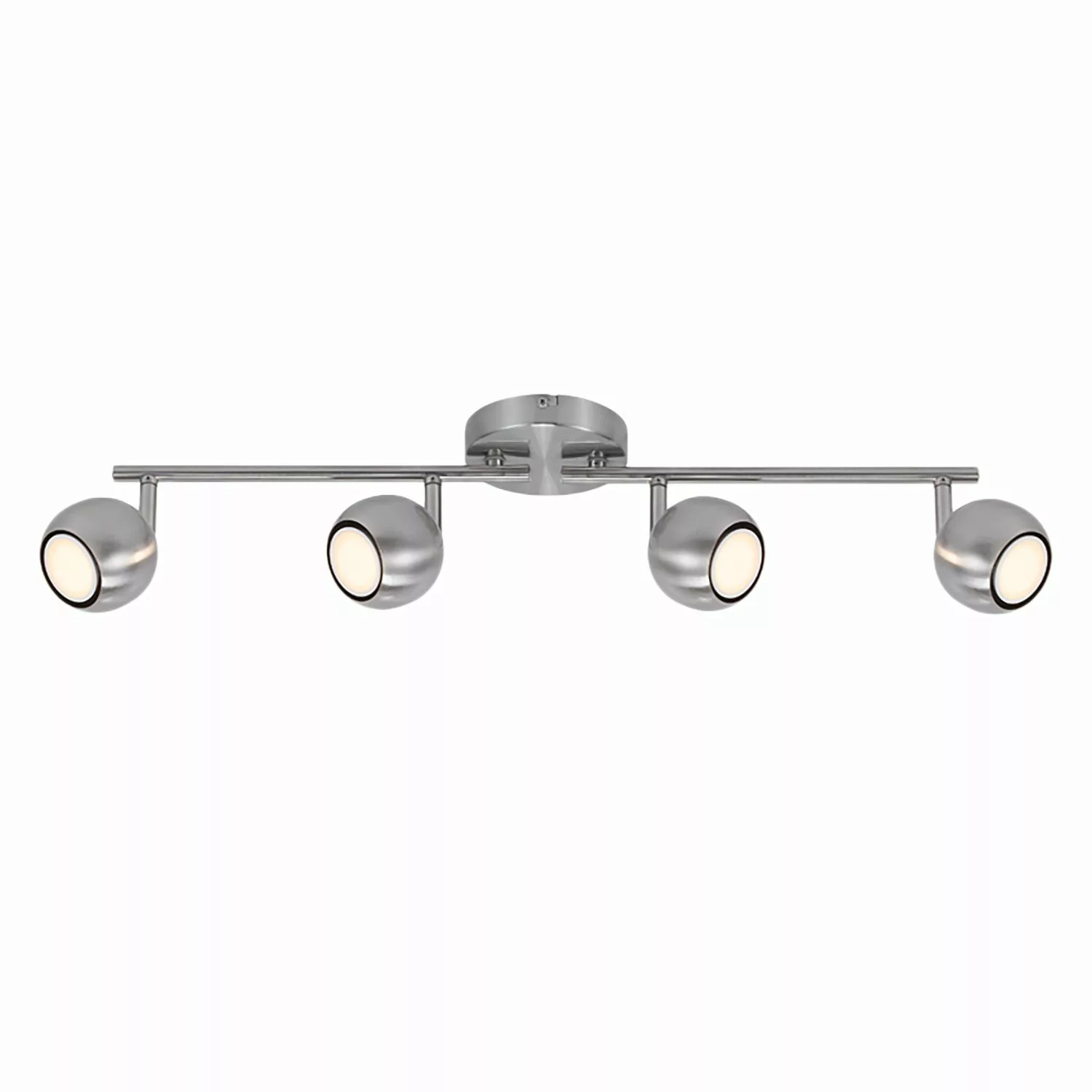 home24 Nordlux LED-Deckenleuchte Chicago Modern Stahl Silber 12x17x14 cm (B günstig online kaufen