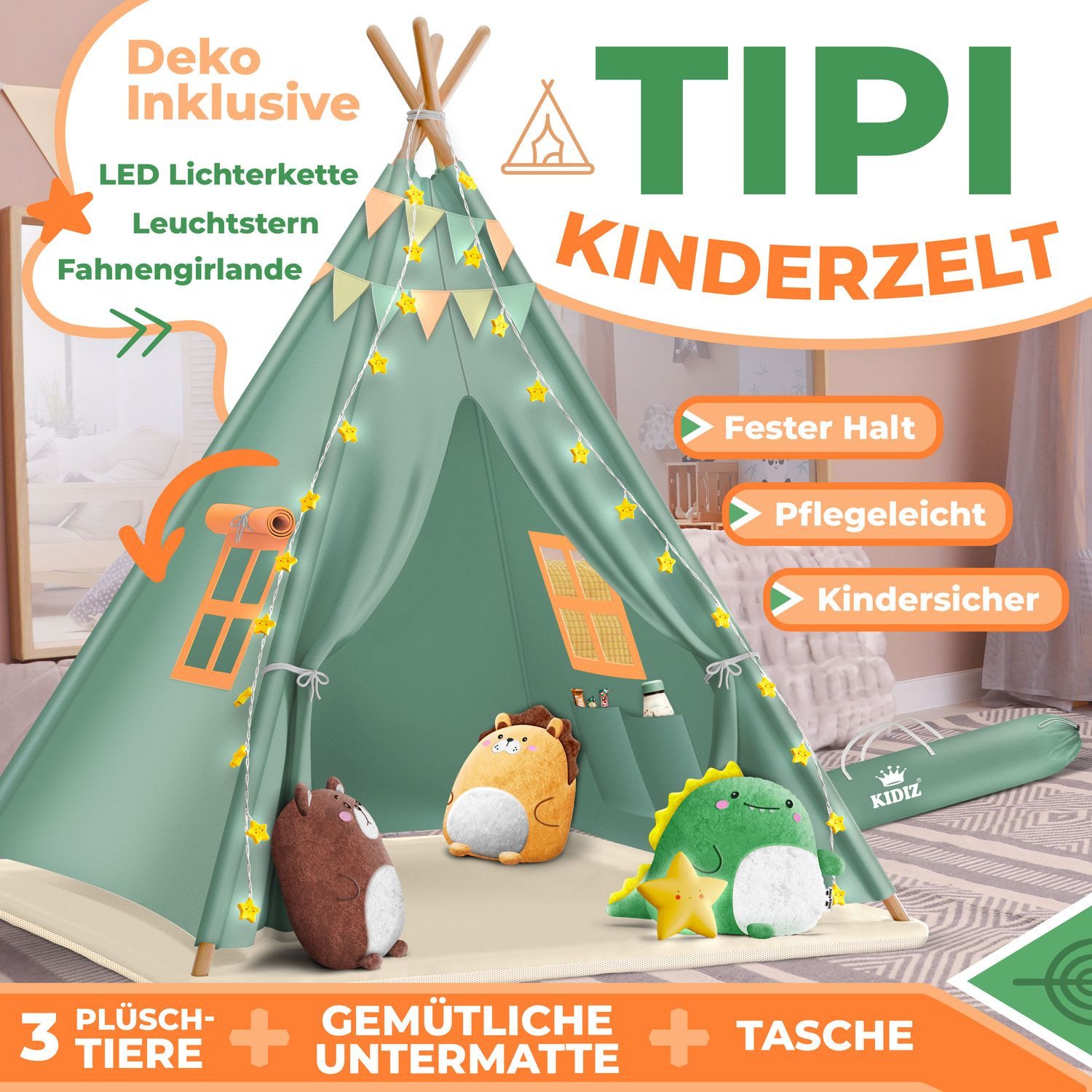 KIDIZ Spielzelt Tipi Zelt für Kinder günstig online kaufen