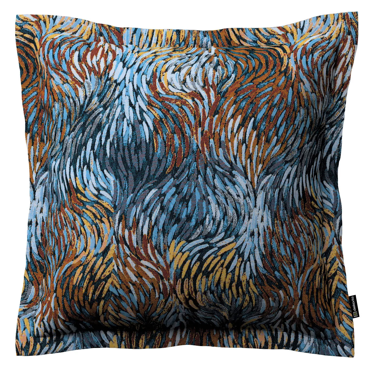 Kissenhülle Mona mit Stehsaum, blau- orange, 45 x 45 cm, Intenso Premium (1 günstig online kaufen