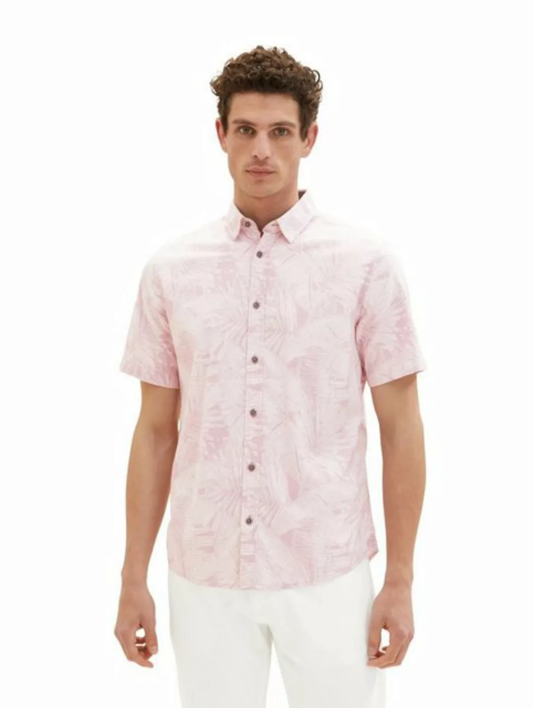 Tom Tailor Herren Poloshirt PALM PRINT - Regular Fit günstig online kaufen