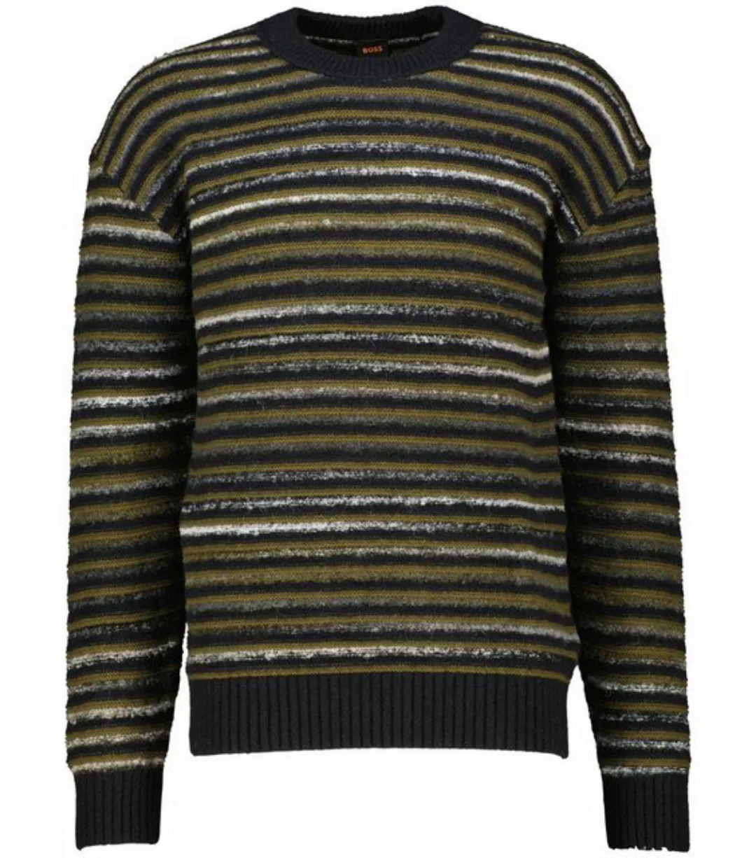 BOSS Pullover Aturn Wool Blend Streifen Schwarz - Größe XL günstig online kaufen