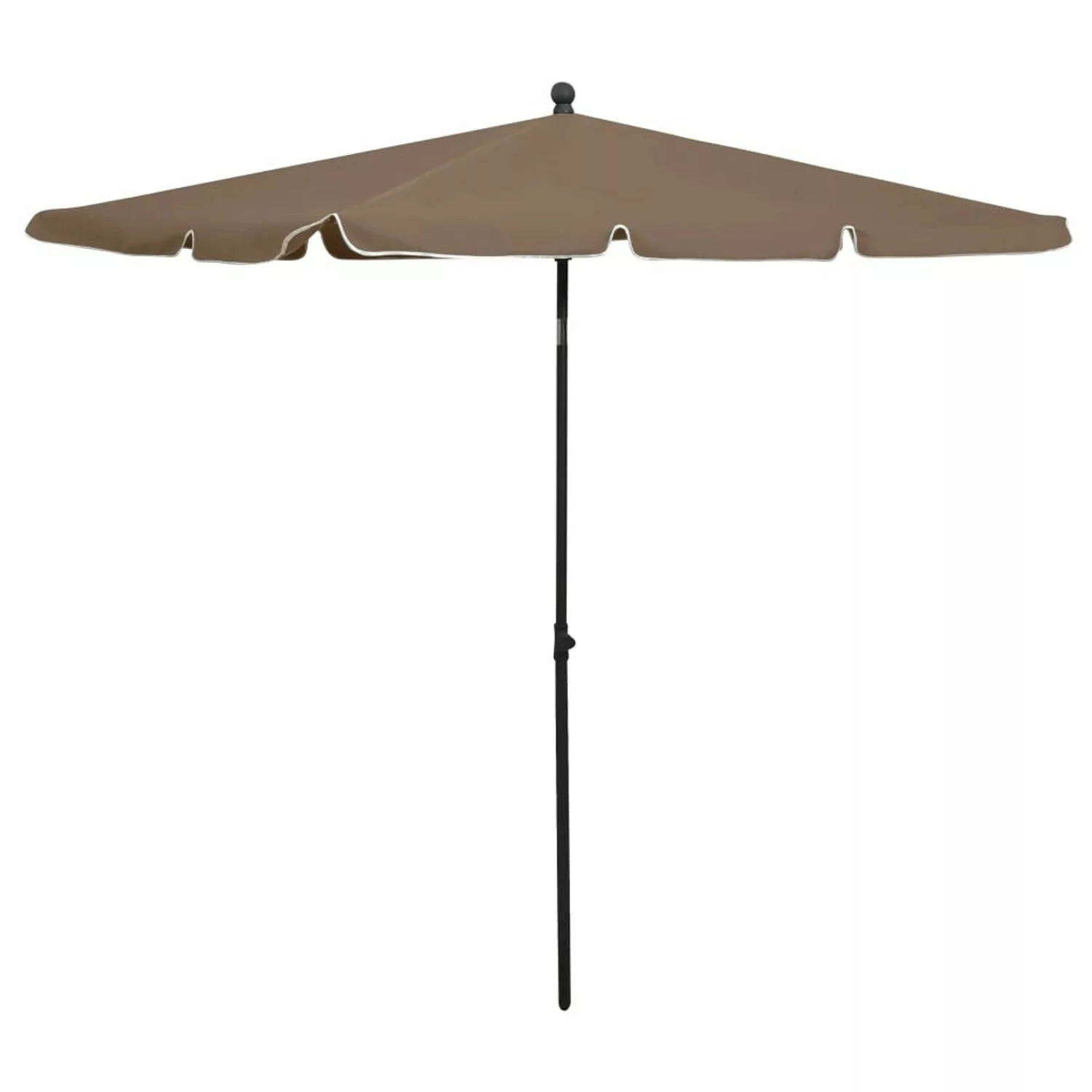 furnicato Sonnenschirm mit Mast 210x140 cm Taupe günstig online kaufen