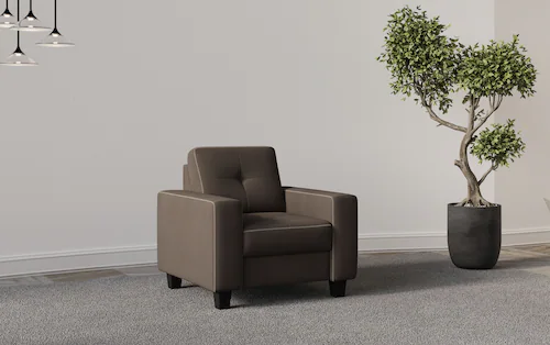 Places of Style Sessel "Varese", Kreuznaht in beige günstig online kaufen