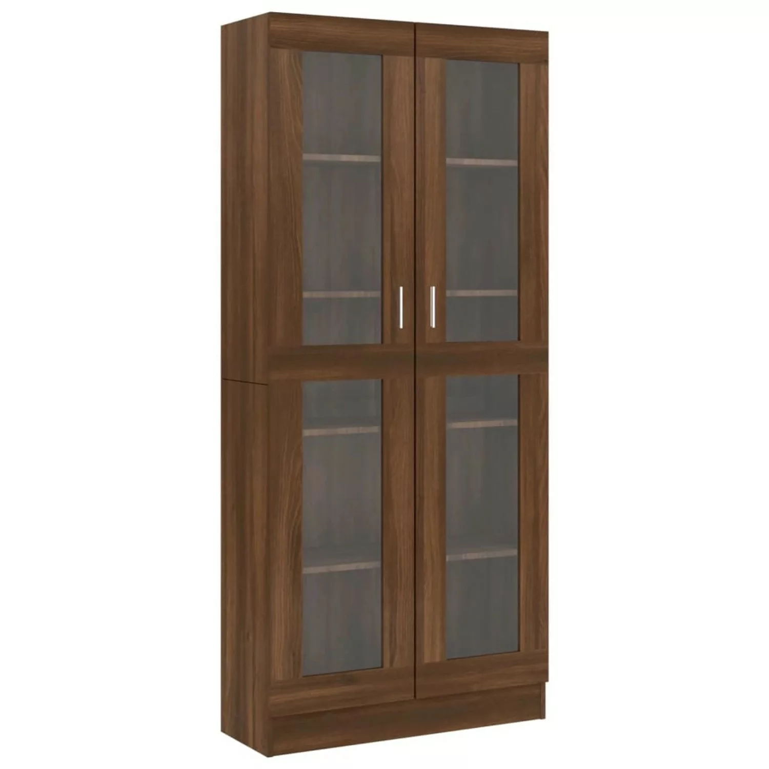 vidaXL Vitrine Vitrine Regal Highboard Vitrinenschrank Braun Eiche 82,5x30, günstig online kaufen