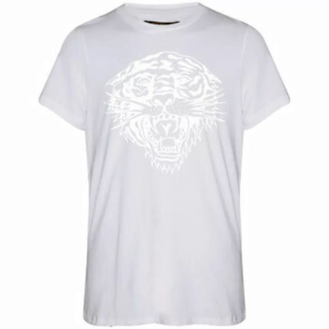 Ed Hardy  T-Shirt Tiger glow tape crop tank top white günstig online kaufen