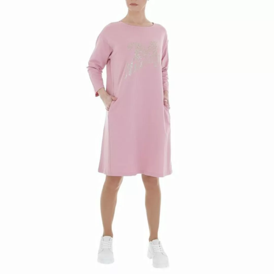 Ital-Design Bleistiftkleid Damen Freizeit Nieten Textprint Stretch Stretchk günstig online kaufen