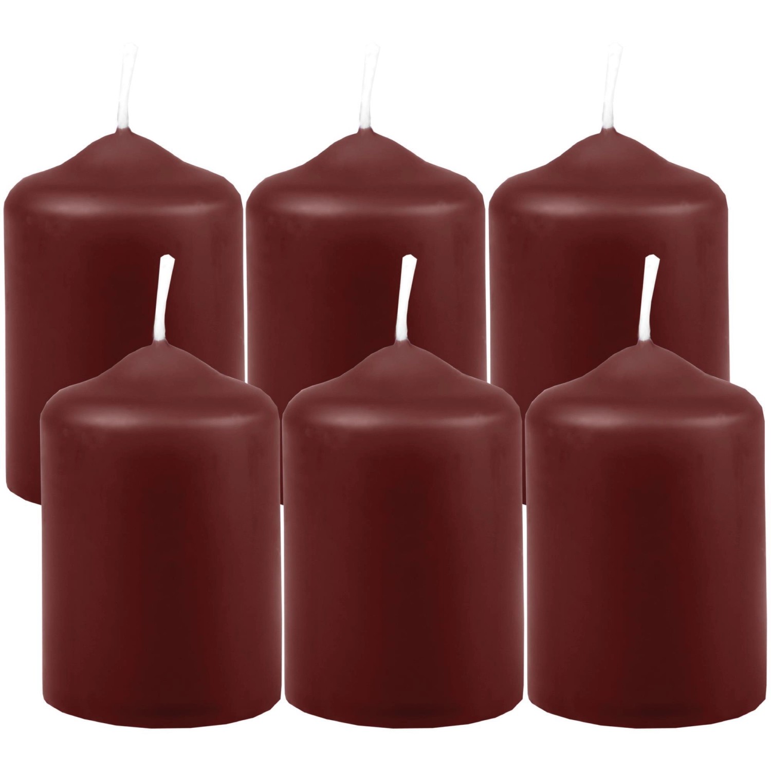 HS Candle Stumpenkerzen Ø4cm 6er Pack Braun günstig online kaufen