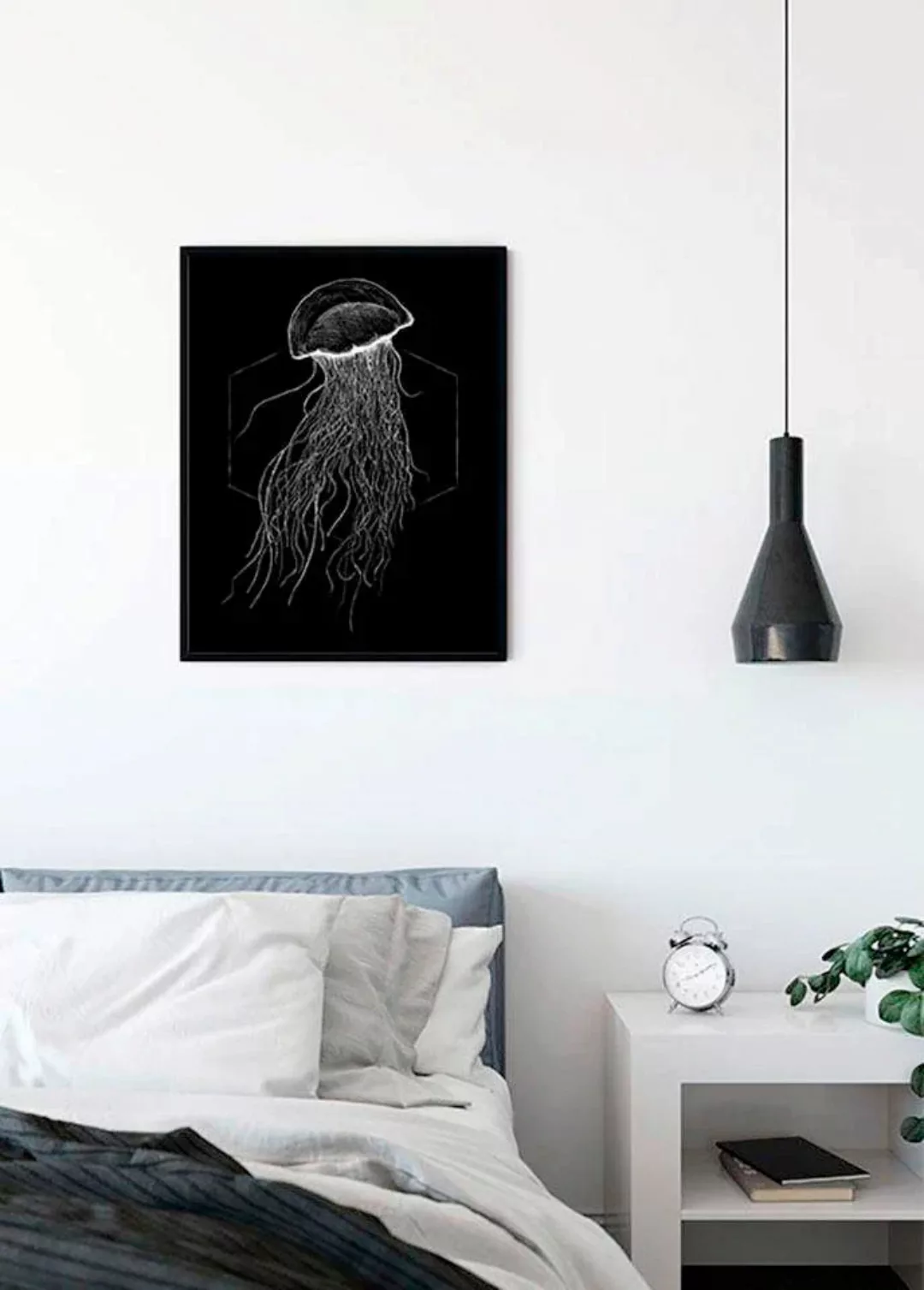 Komar Poster "Jellyfish Black", Tiere, (1 St.), Kinderzimmer, Schlafzimmer, günstig online kaufen