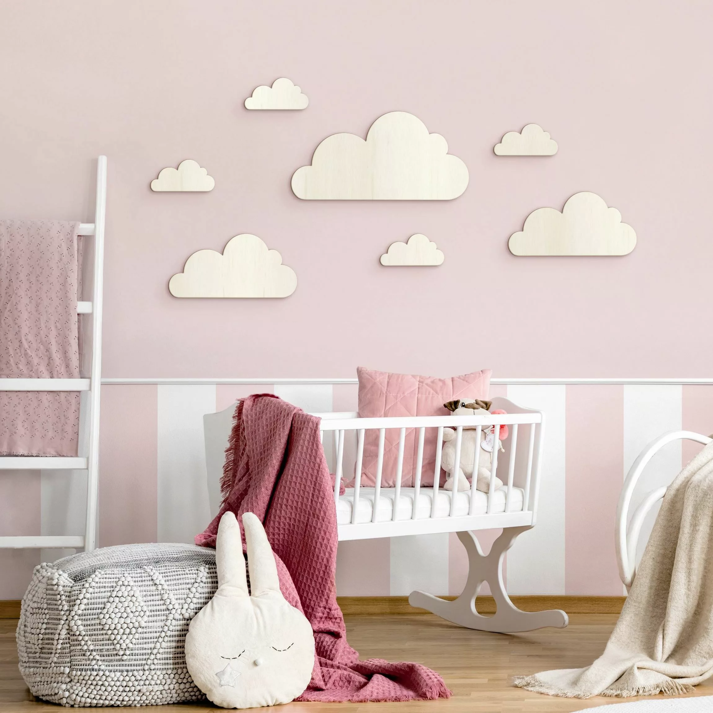 Wanddeko Holz 7 Wolken Set günstig online kaufen