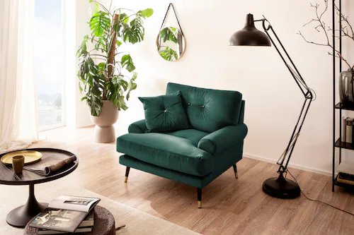 Trends by HG Loungesessel "Samir", mit Strasssteinen und goldfarben Applika günstig online kaufen