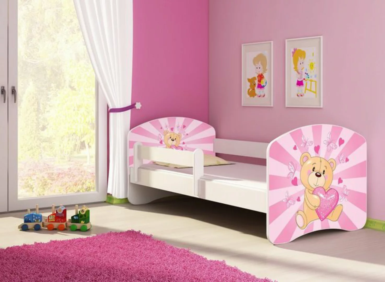 Clamaro Kinderbett (Kinderbett, Babybett 70x140, 80x160, 80x180cm Juniorbet günstig online kaufen