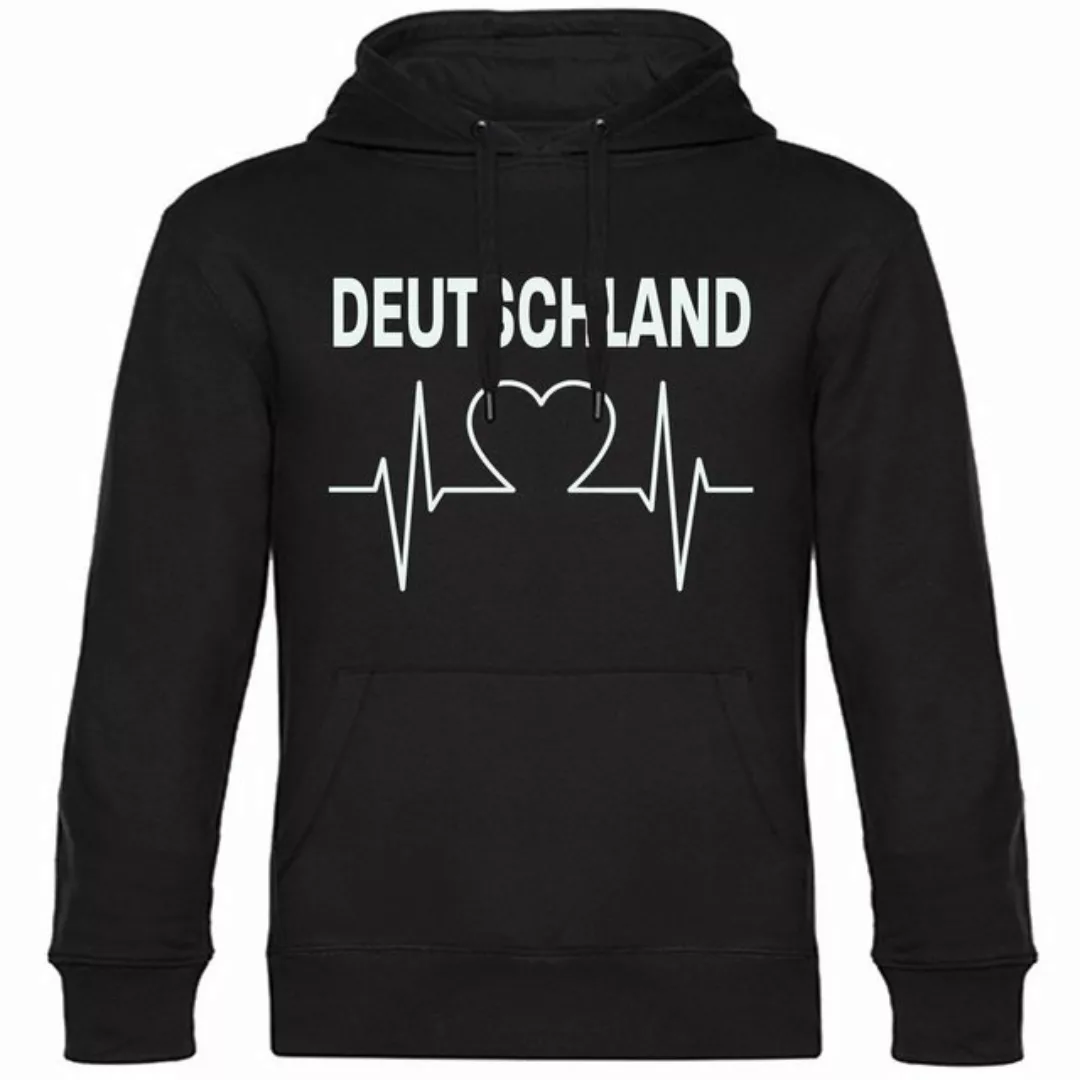 multifanshop Kapuzensweatshirt Deutschland - Herzschlag - Hoodie günstig online kaufen