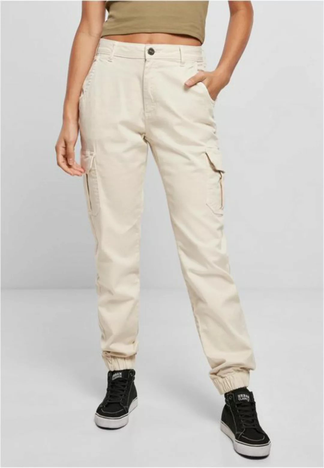 URBAN CLASSICS Cargohose TB3048 - Ladies High Waist Cargo Pants whitesand 3 günstig online kaufen