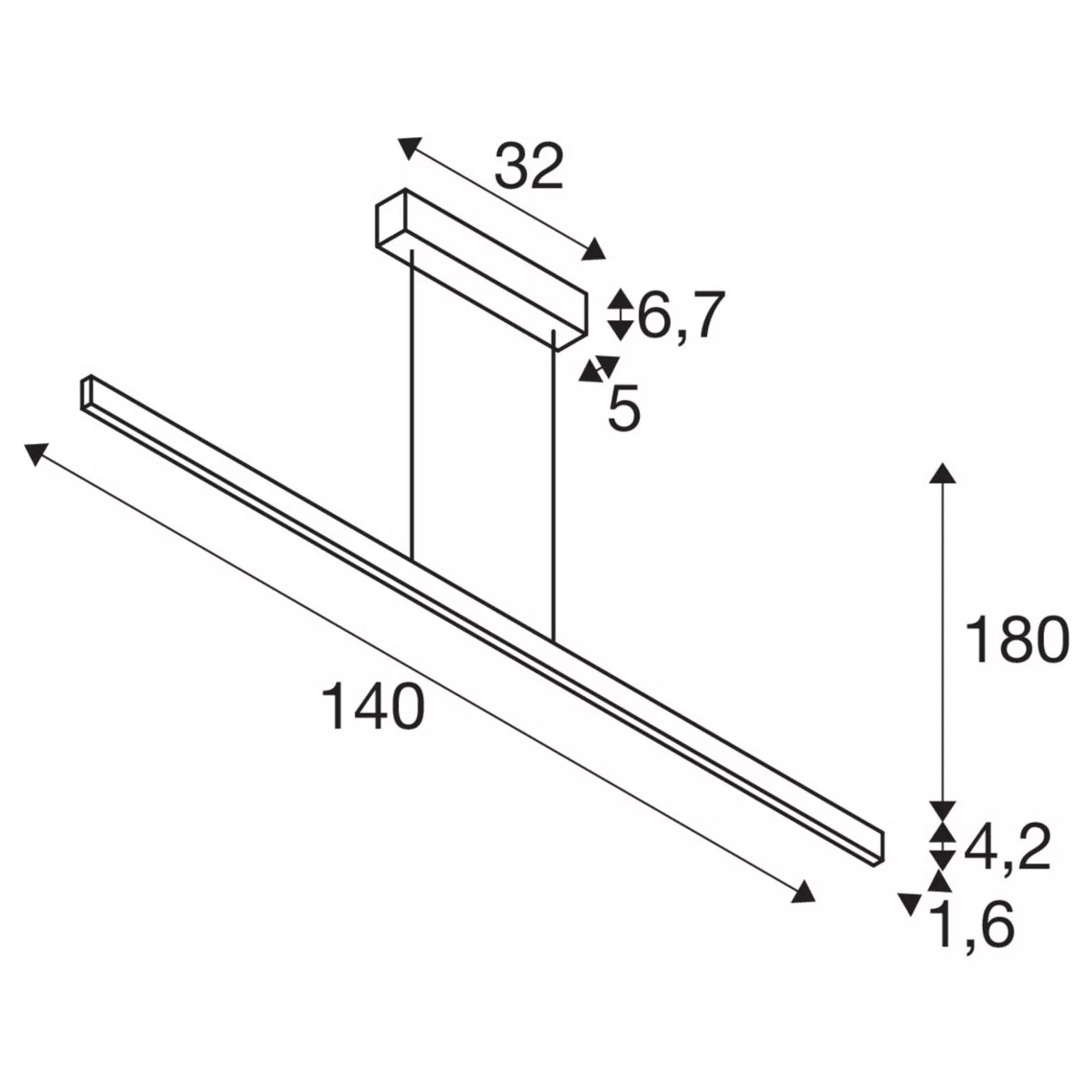 LED Pendelleuchte One in Messing 2x 35W 3600lm 1400mm günstig online kaufen