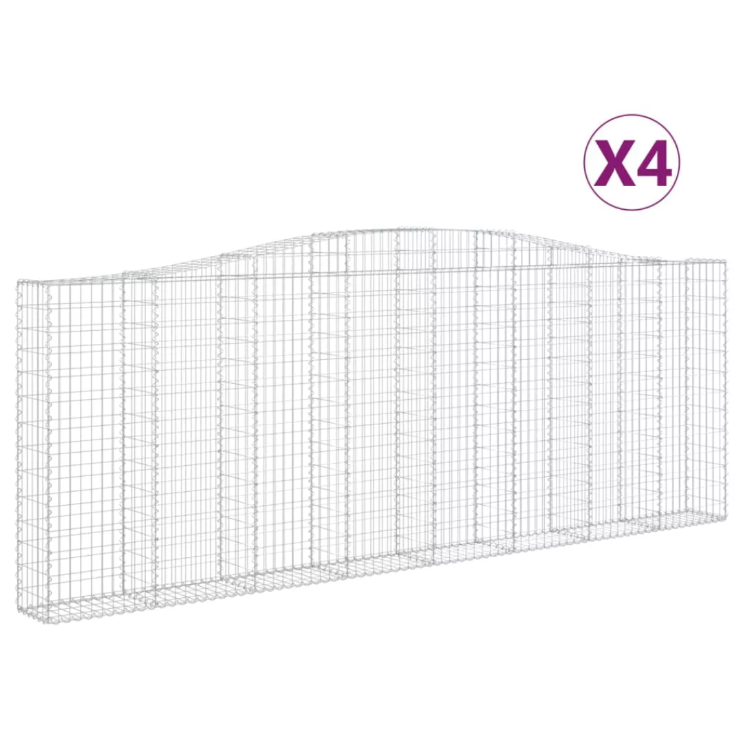 Vidaxl Gabionen Mit Hochbogen 4 Stk. 400x30x140/160cm Verzinktes Eisen günstig online kaufen