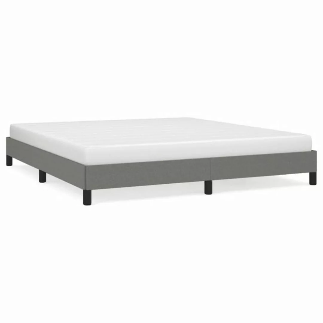 furnicato Bett Bettgestell Dunkelgrau 160x200 cm Stoff günstig online kaufen