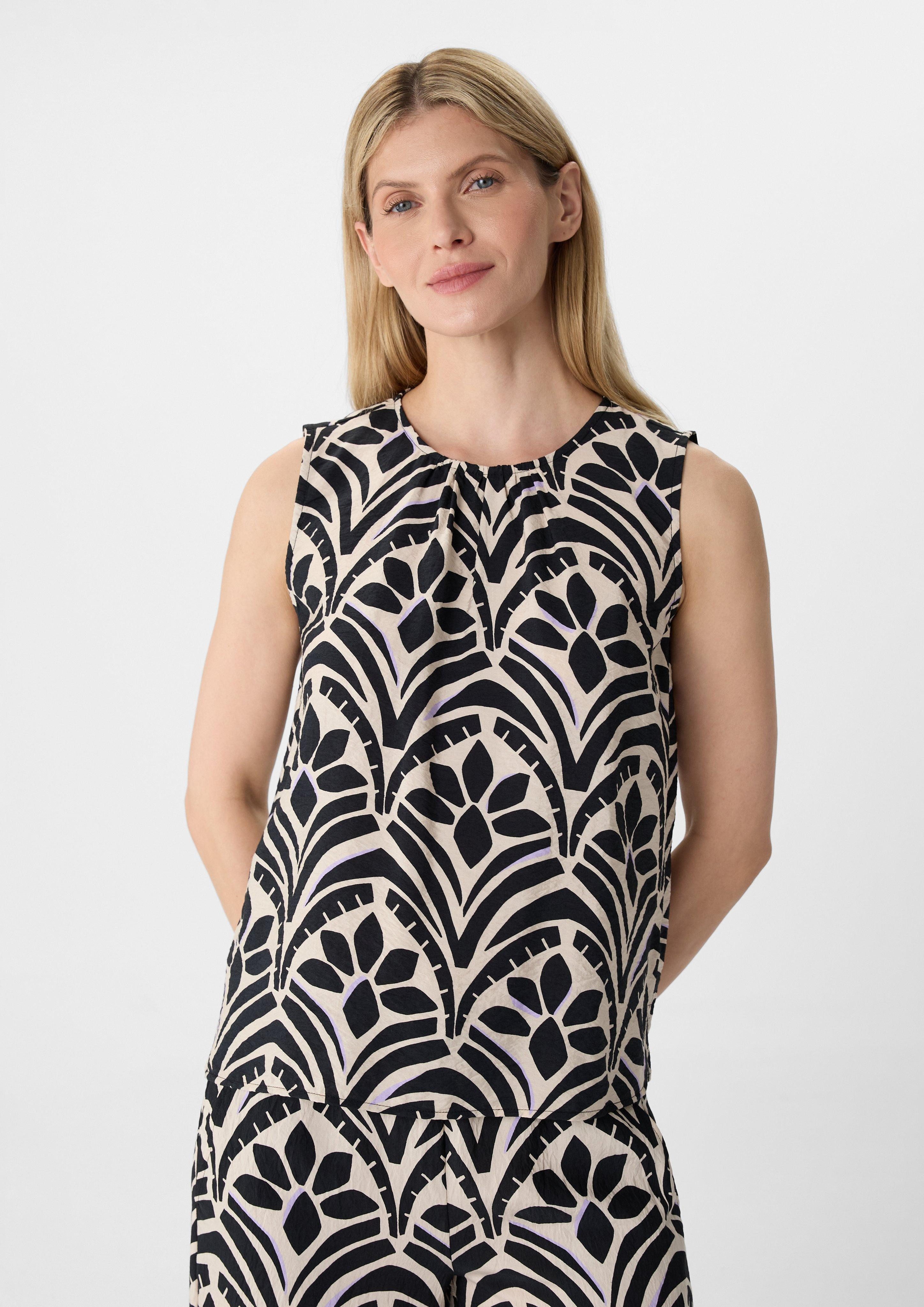 comma casual identity Blusentop Ärmellose Bluse günstig online kaufen