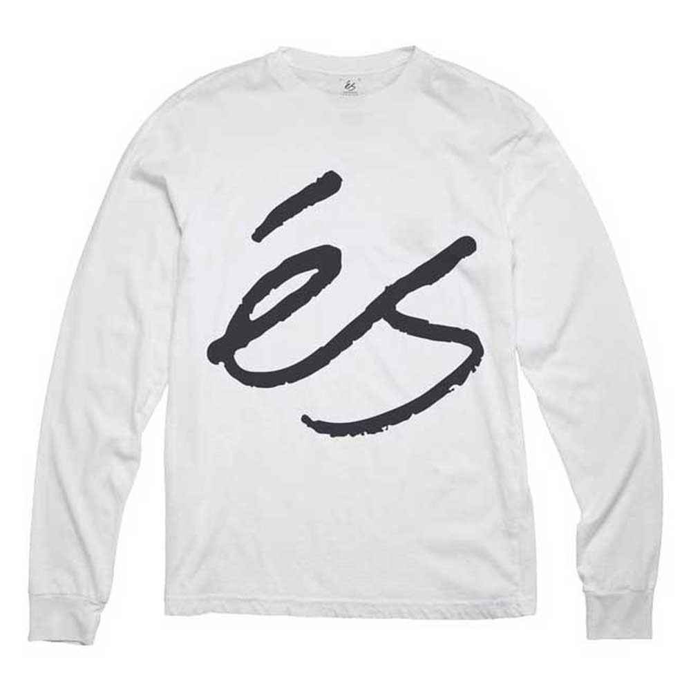 Es Big Script Langarm-t-shirt M White günstig online kaufen