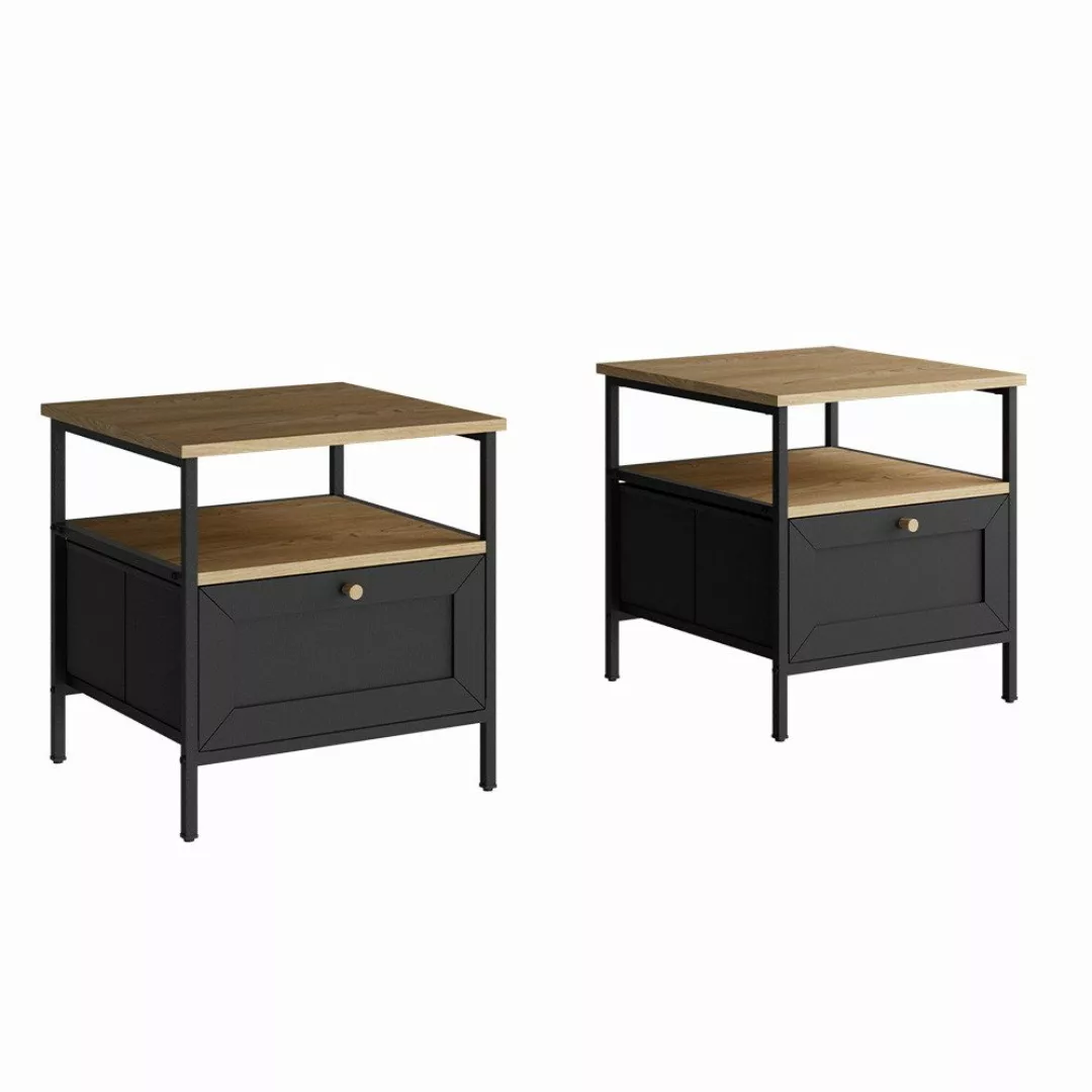Vicco Nachtschrank Lunis, Schwarz, 45 x günstig online kaufen