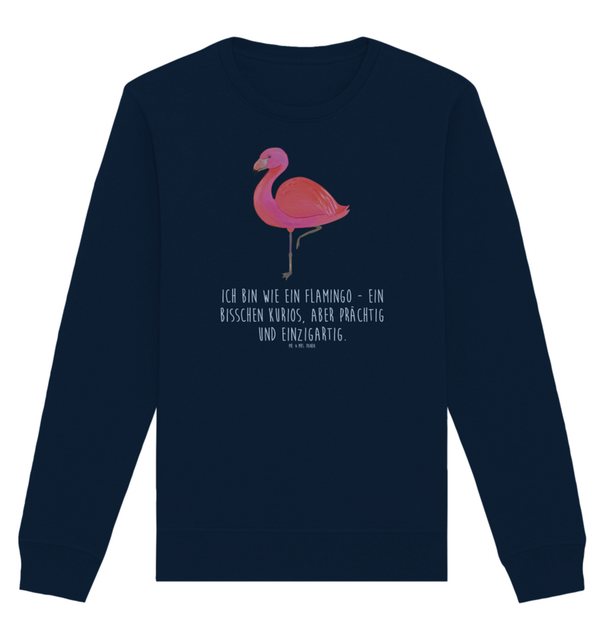 Mr. & Mrs. Panda Longpullover Größe L Flamingo Classic - French Navy - Gesc günstig online kaufen