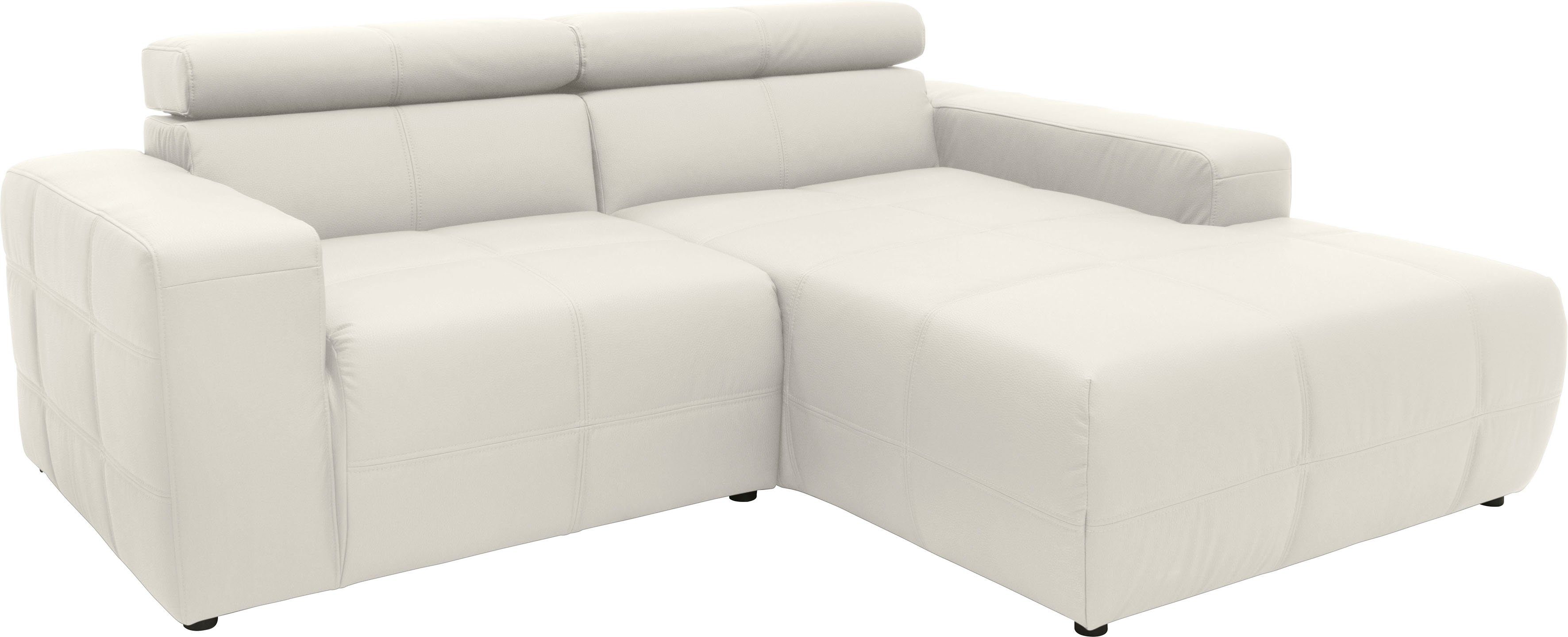 DOMO collection Ecksofa "Brandon, inkl. Kopfteilverstellung, B/T/H: 214/100 günstig online kaufen