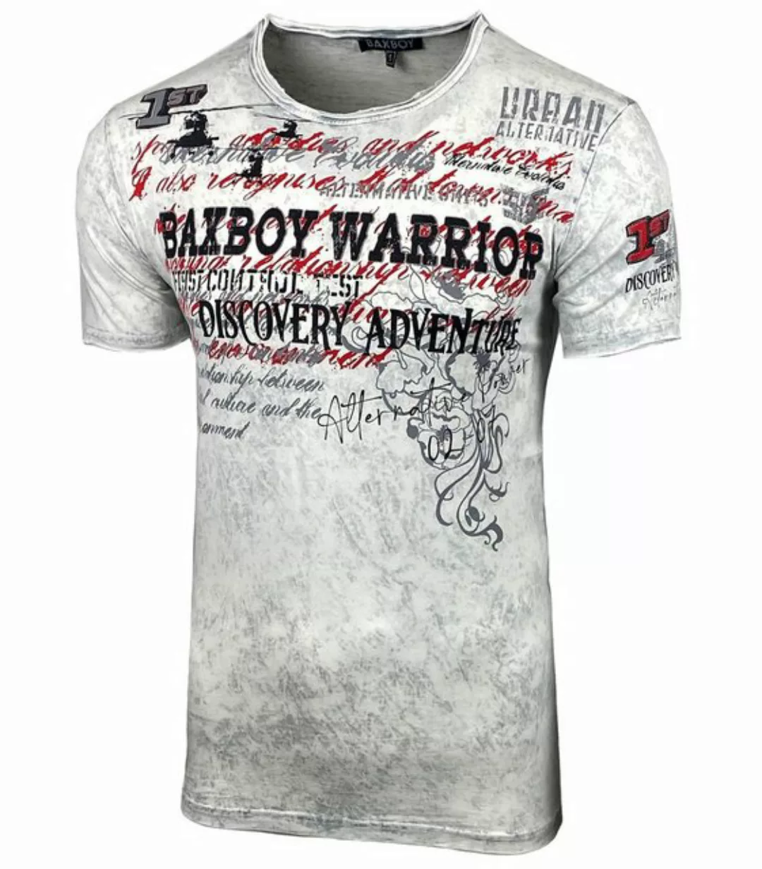 Baxboy T-Shirt Baxboy Verwaschen Used Look Rundhals T-Shirt Kurzarm günstig online kaufen