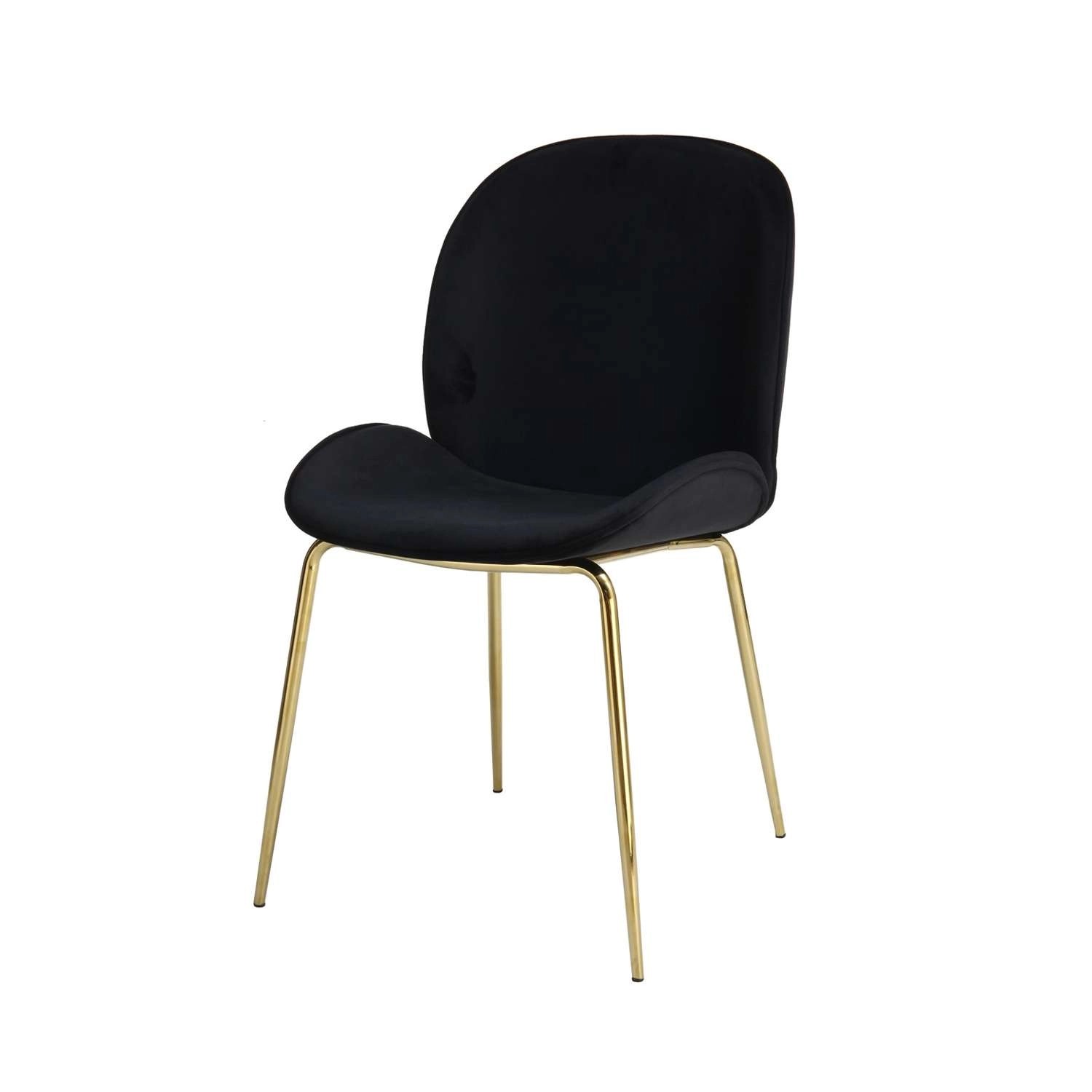 MeGusta Moderner Stuhl 2er-Set Schwarz Polsterstuhl Esszimmerstuhl Emilia günstig online kaufen