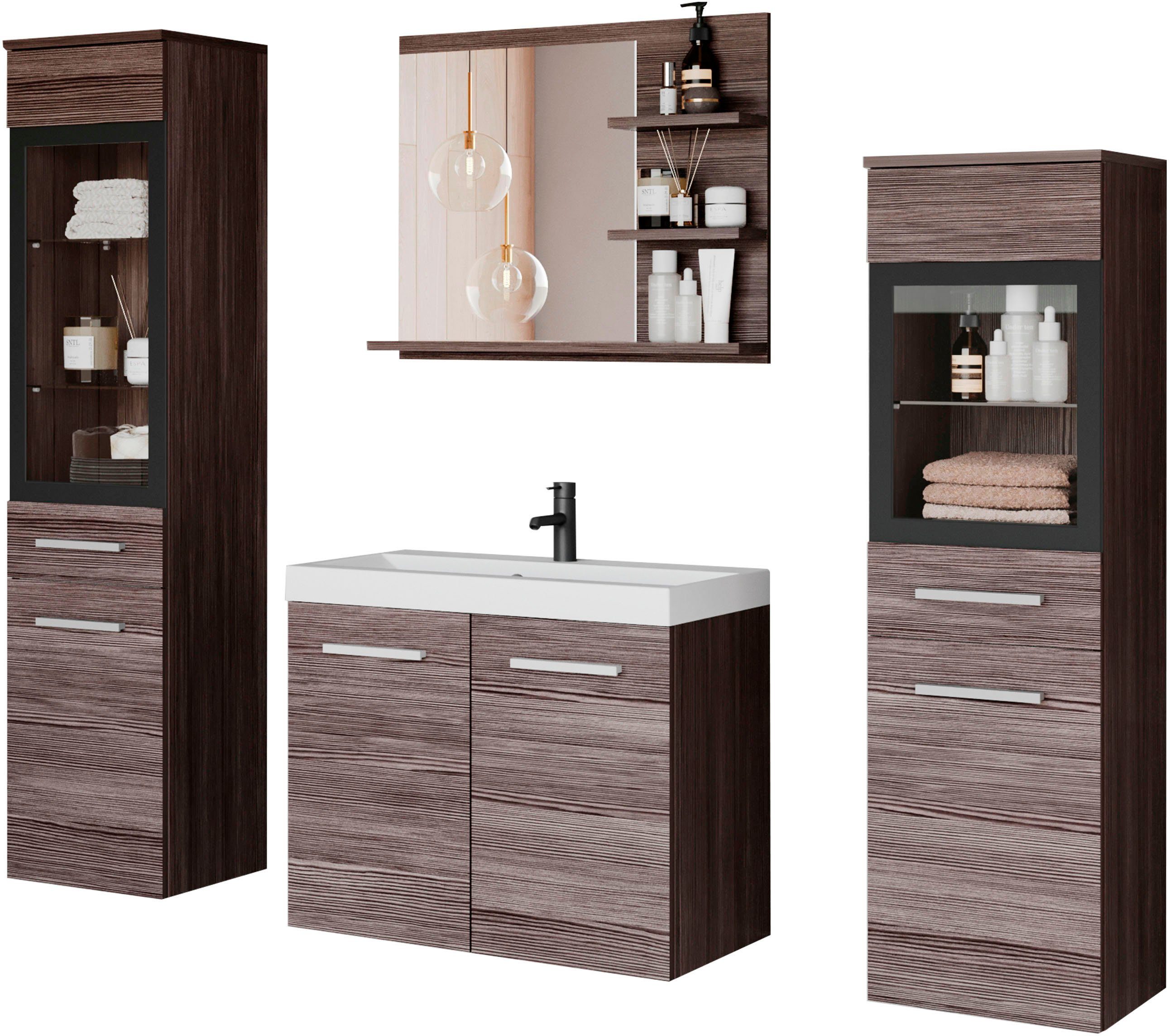 welltime Badmöbel-Set MADRIT, (Komplett-Set, 5-St., mit günstig online kaufen