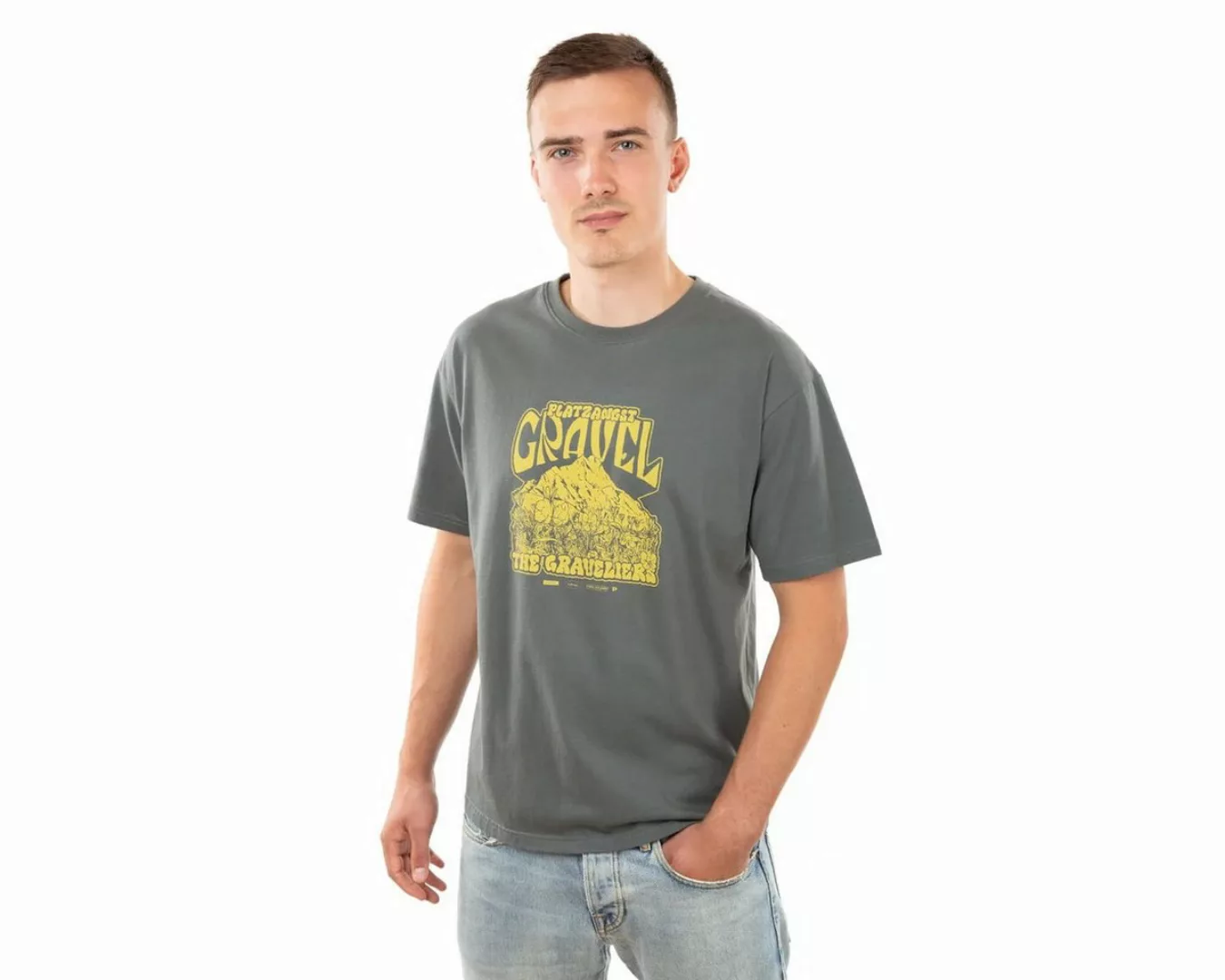 Platzangst T-Shirt T-Shirt The Graveliers Grau (1-tlg) günstig online kaufen