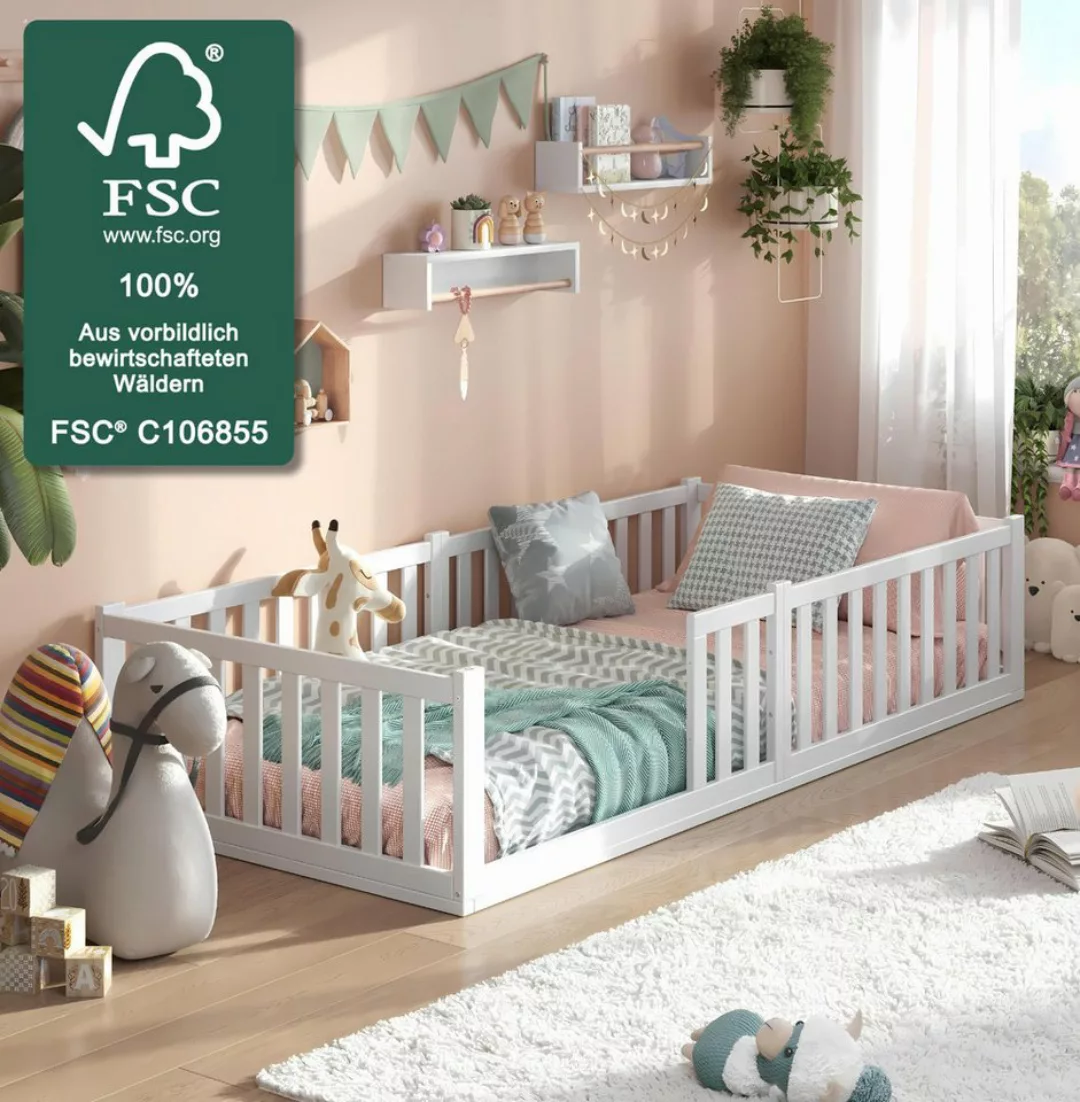 Alavya Home® Kinderbett Bodenbett TITAN aus aus Buche – FSC® 100% zertifizi günstig online kaufen