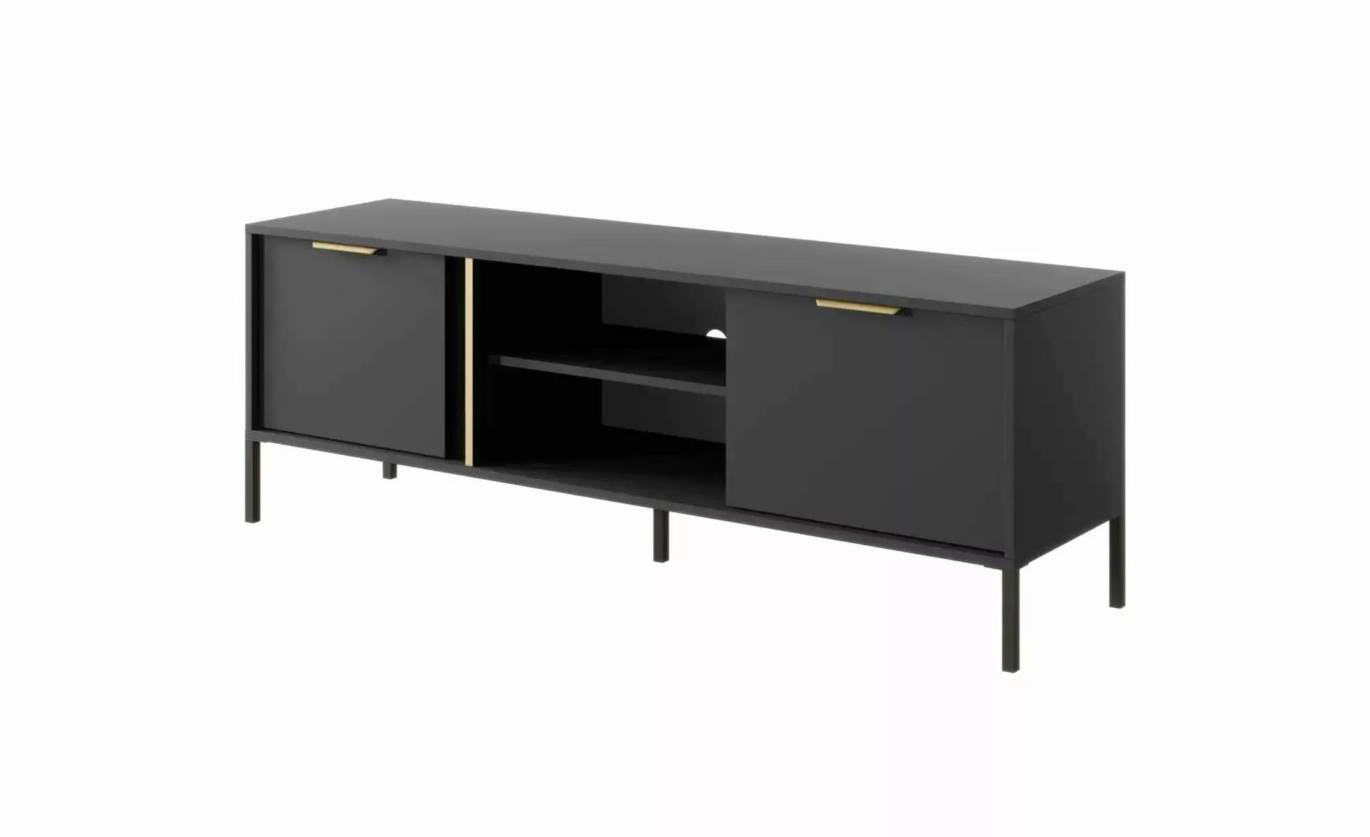 Lowboard  Lars ¦ schwarz ¦ Maße (cm): B: 153,1 H: 53,4 Kommoden & Sideboard günstig online kaufen