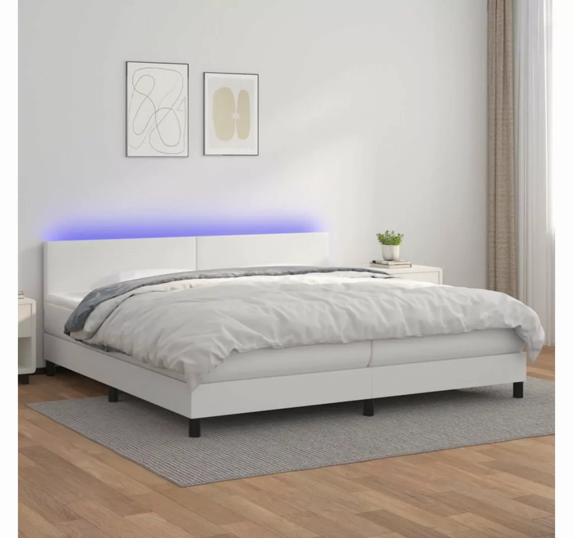 vidaXL Boxspringbett Bett Boxspringbett mit Matratze & LED Kunstleder (200 günstig online kaufen