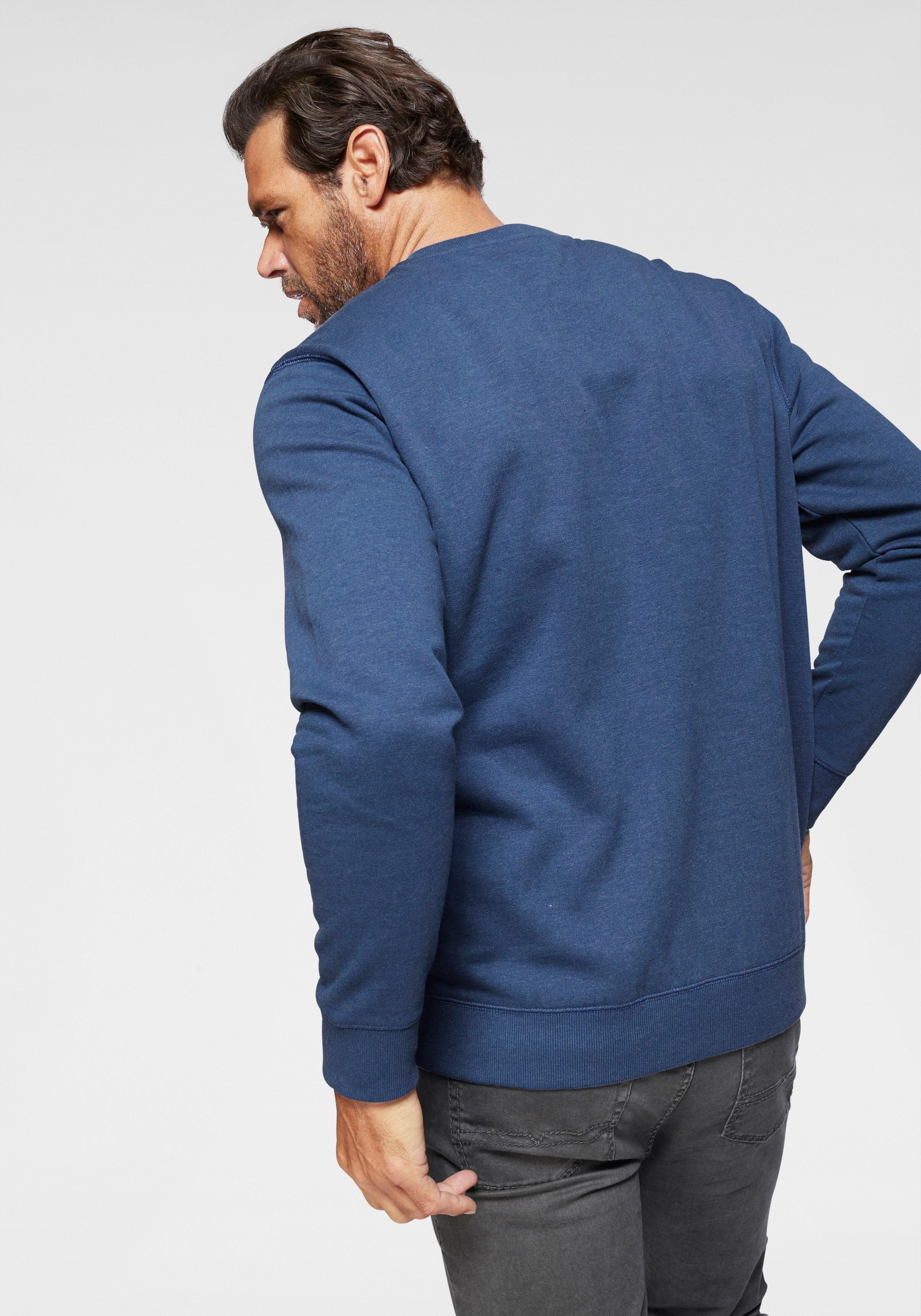 Man's World Sweatshirt Langarm, Basic-Stil, unifarben, günstig online kaufen
