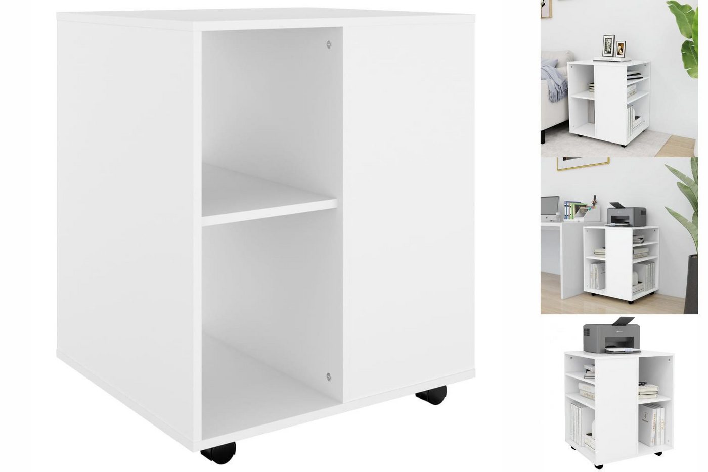 vidaXL Aktenschrank Rollschrank Weiß 60x53x72 cm Spanplatte günstig online kaufen