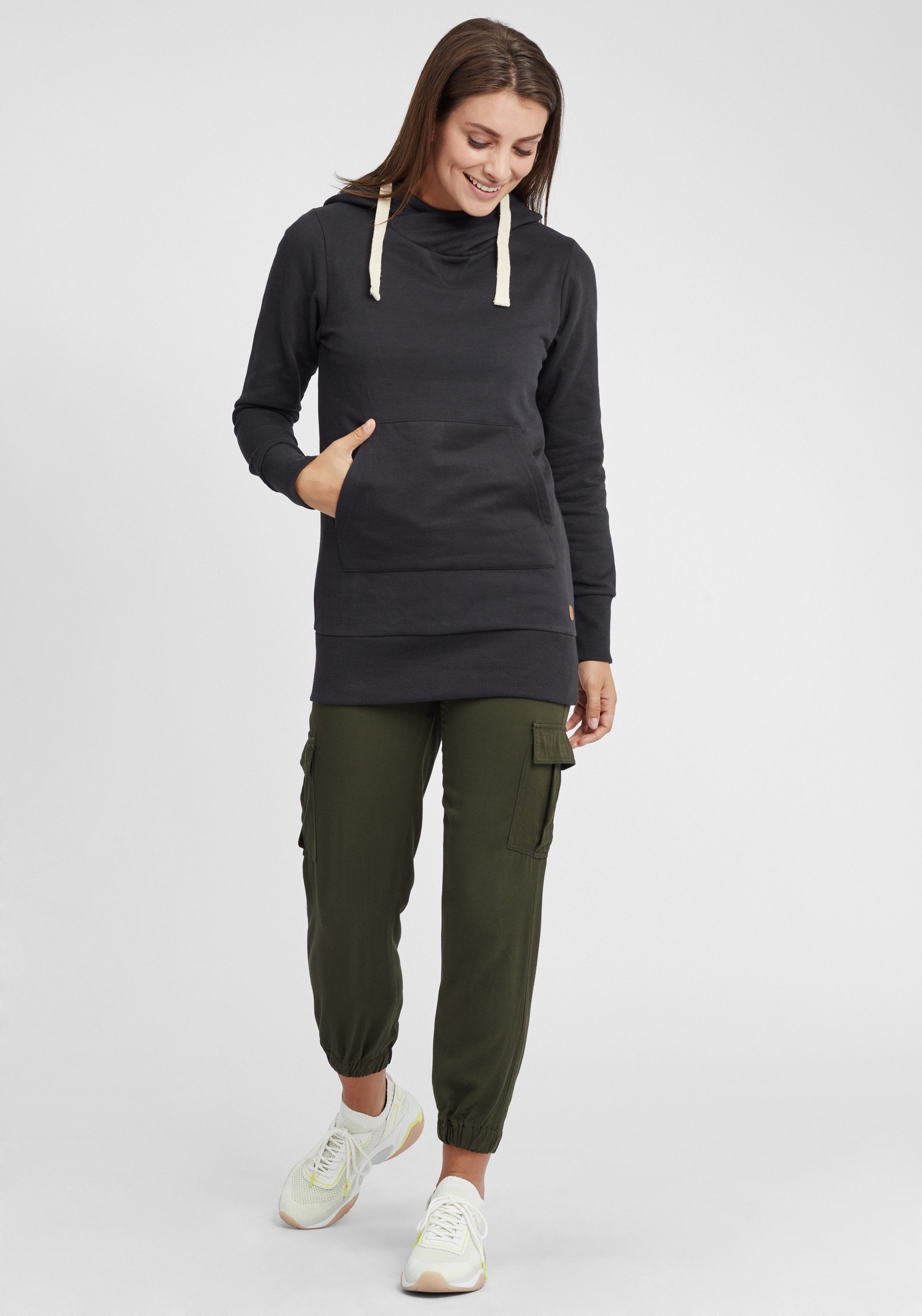 OXMO Kapuzensweatshirt OXJenny lang geschnittenes Kapuzensweatshirt günstig online kaufen