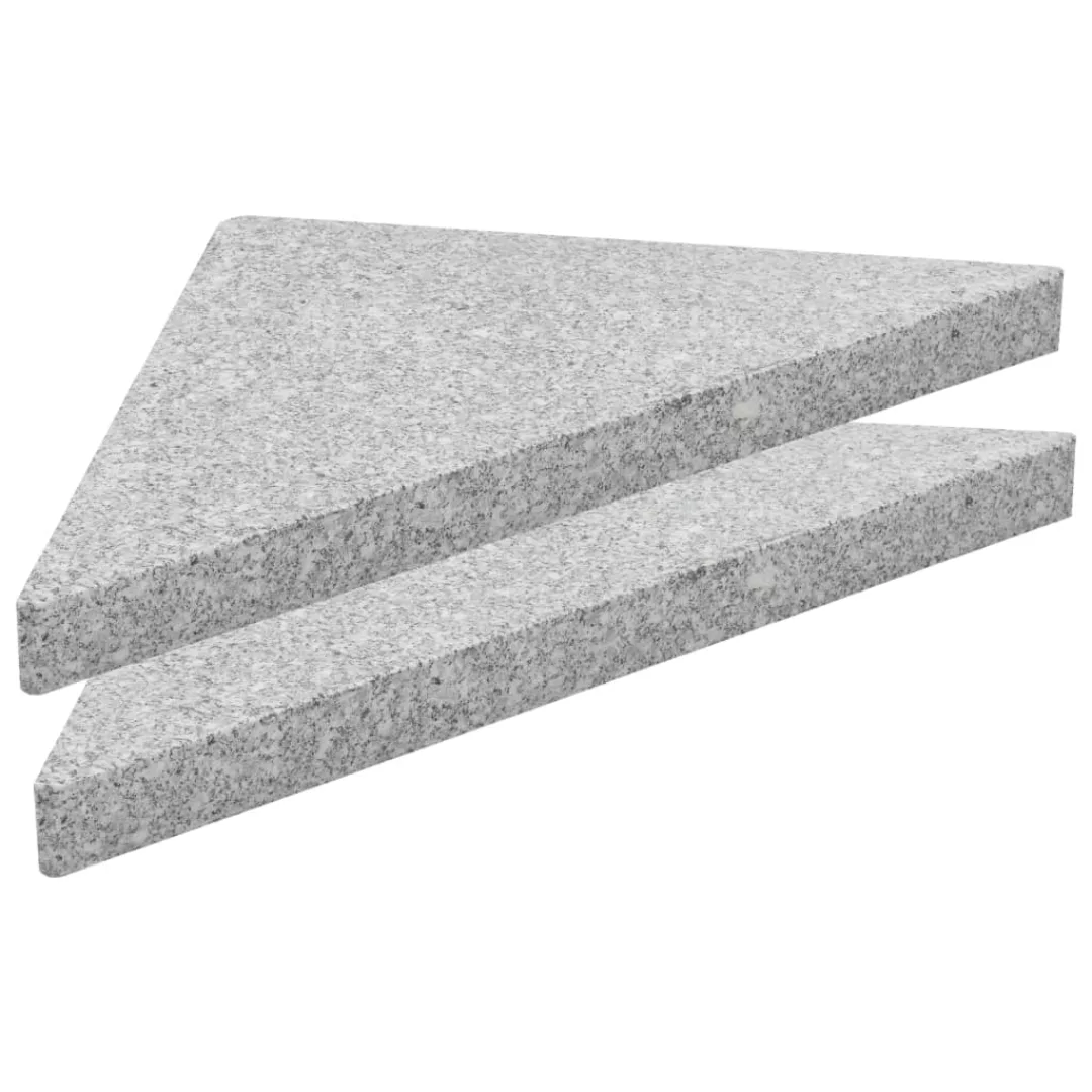 Sonnenschirm-gewichtsplatte Granit 15 Kg Dreieckig Grau günstig online kaufen
