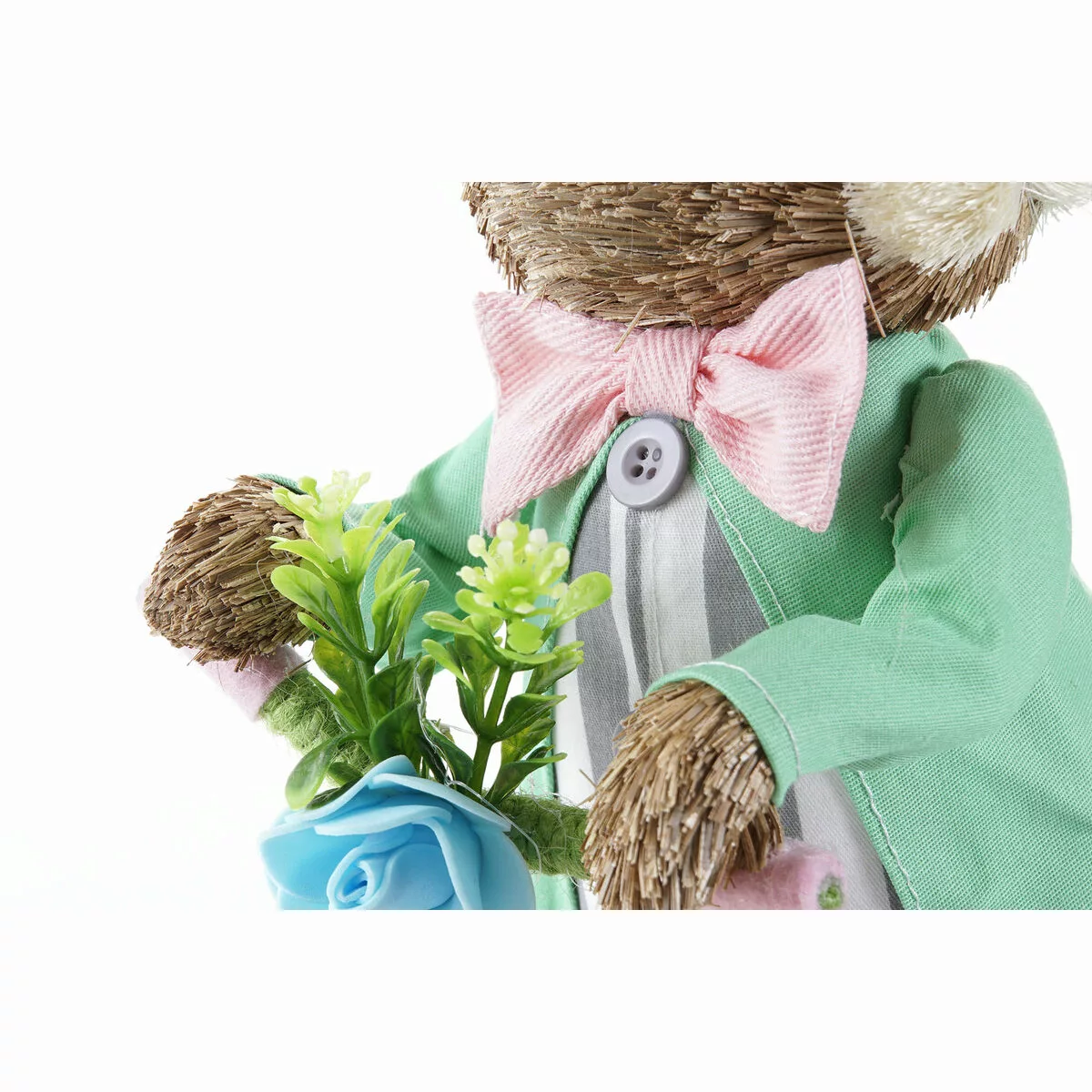 Deko-figur Dkd Home Decor Blau Rosa Braun Polyester Hase Grün Faser Shabby günstig online kaufen