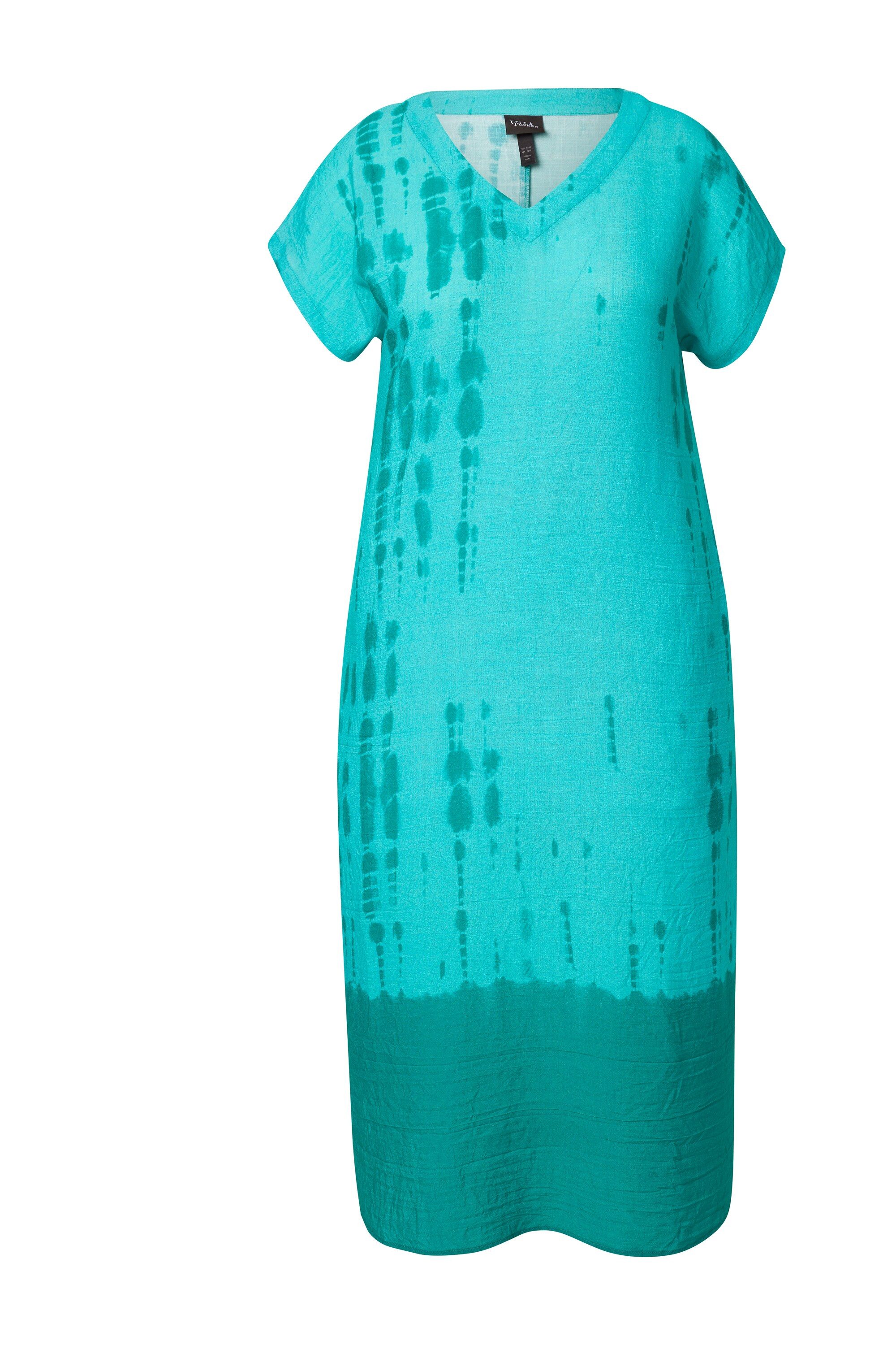 Ulla Popken Midikleid Kaftan Leinenmix Batikdruck günstig online kaufen