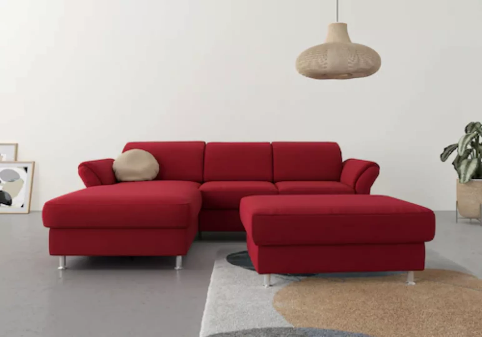 sit&more Ecksofa »Apulia L-Form«, wahlweise Bettfunktion, Bettkasten und Ko günstig online kaufen