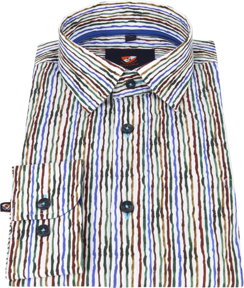 Suitable Hemd Inked Stripes Multicolour - Größe 39 günstig online kaufen